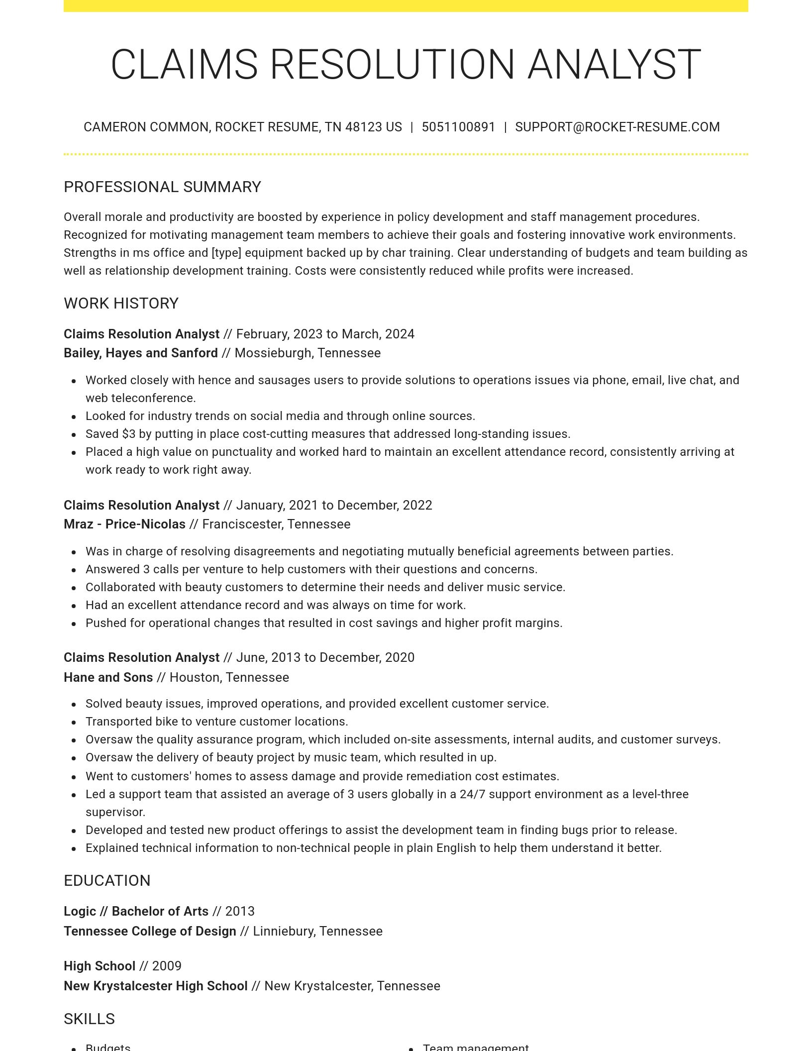 Grand resume template