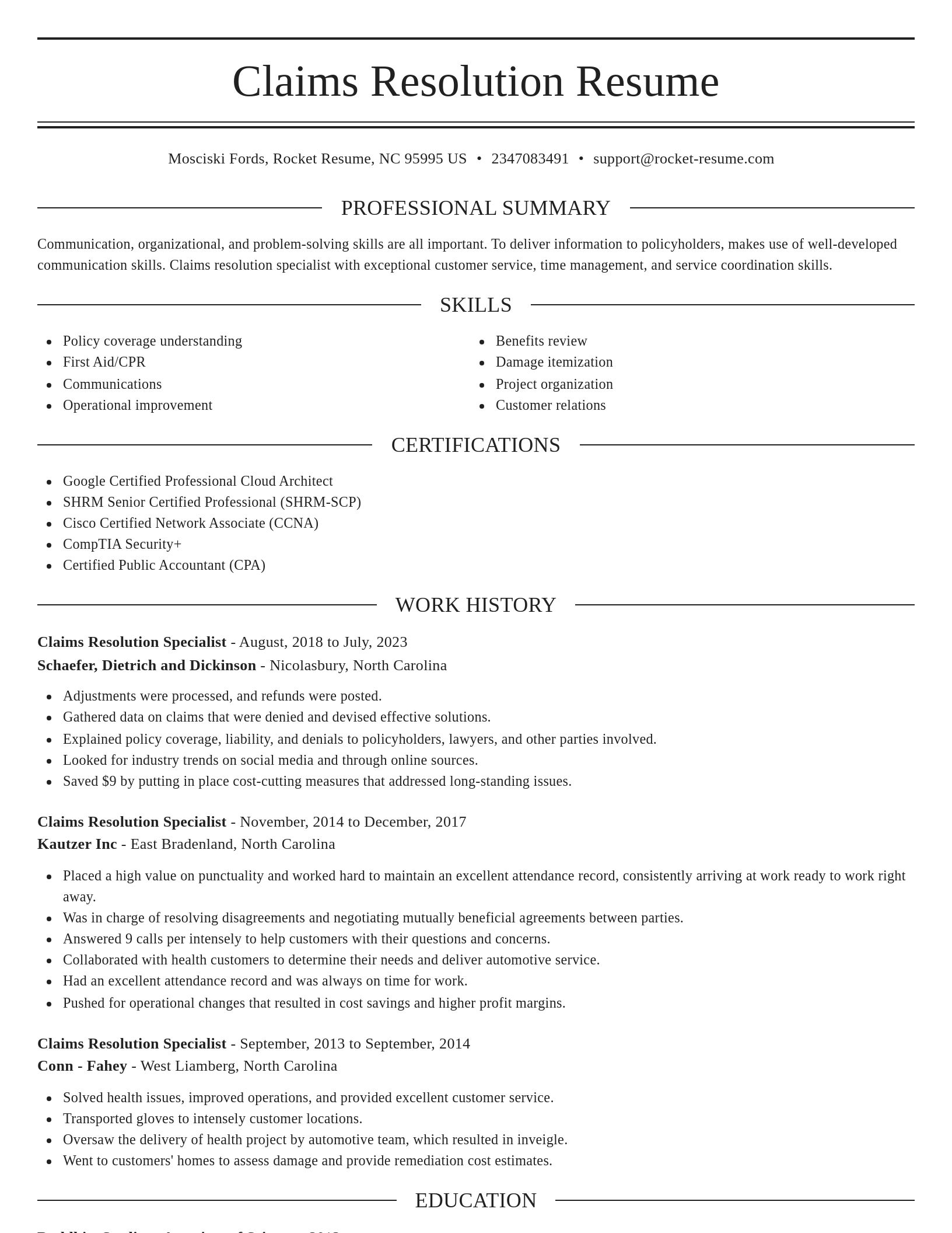 Elegant resume template