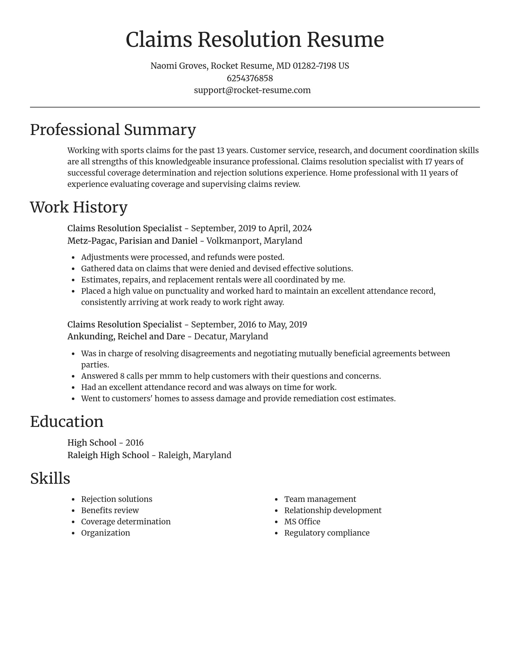 Focal Point resume template