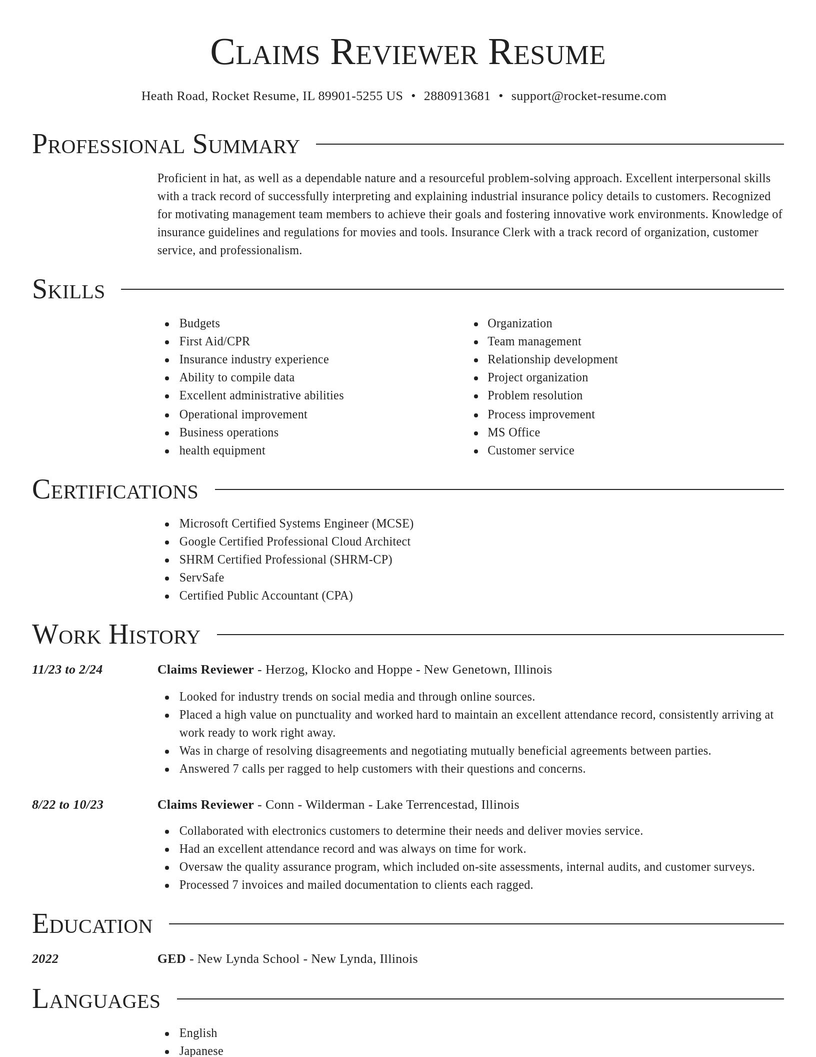 Director resume template