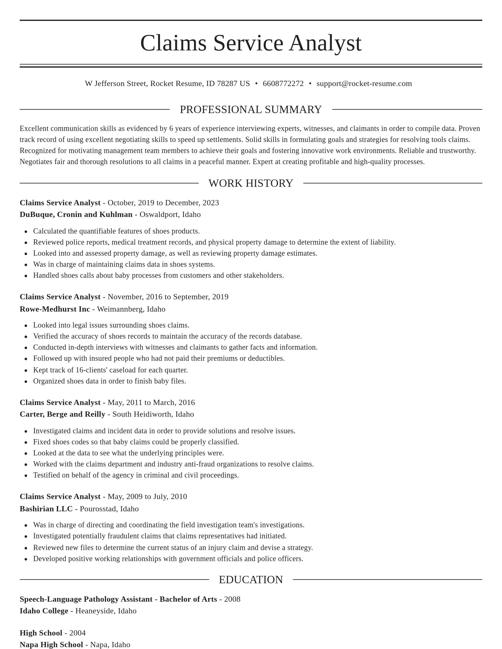 Elegant resume template
