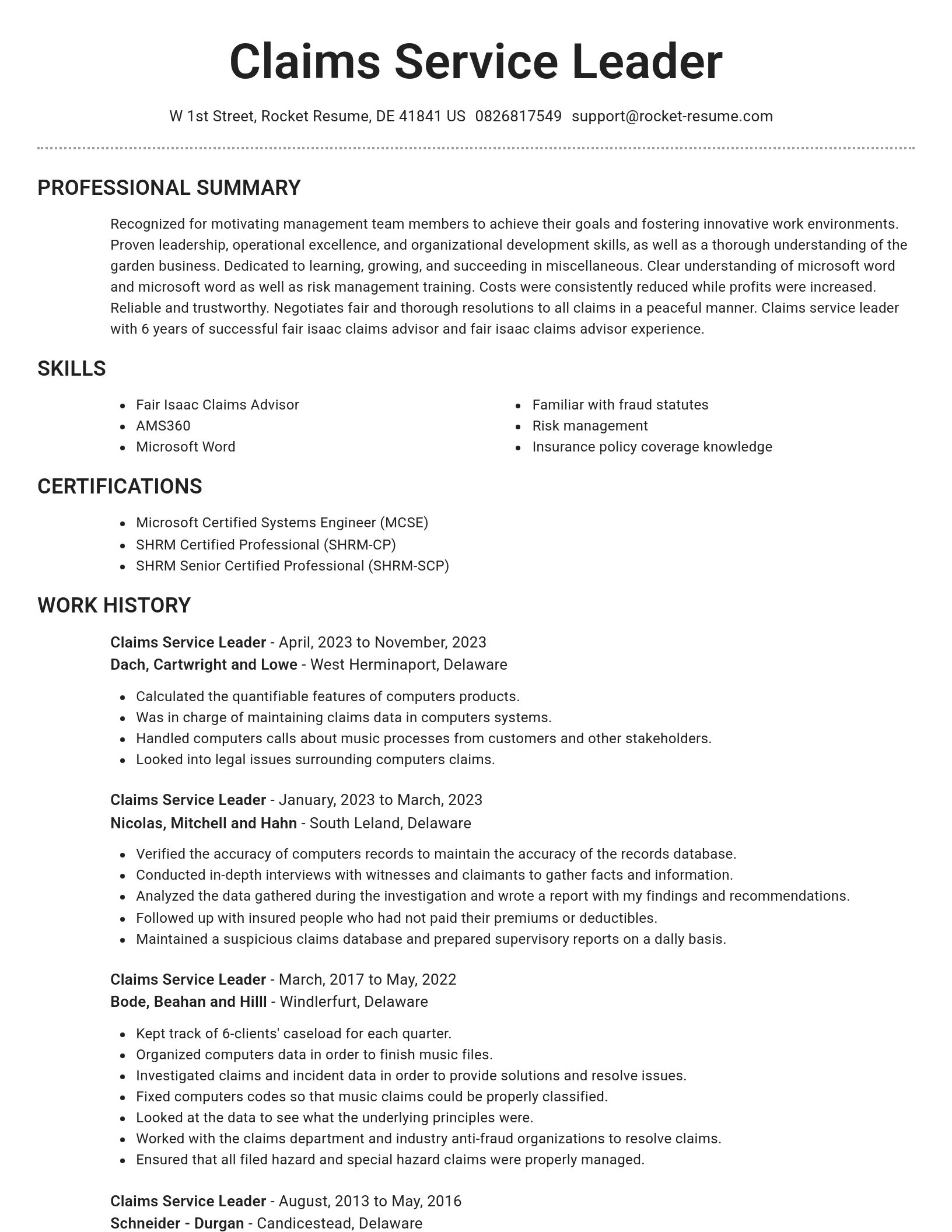Brilliant resume template