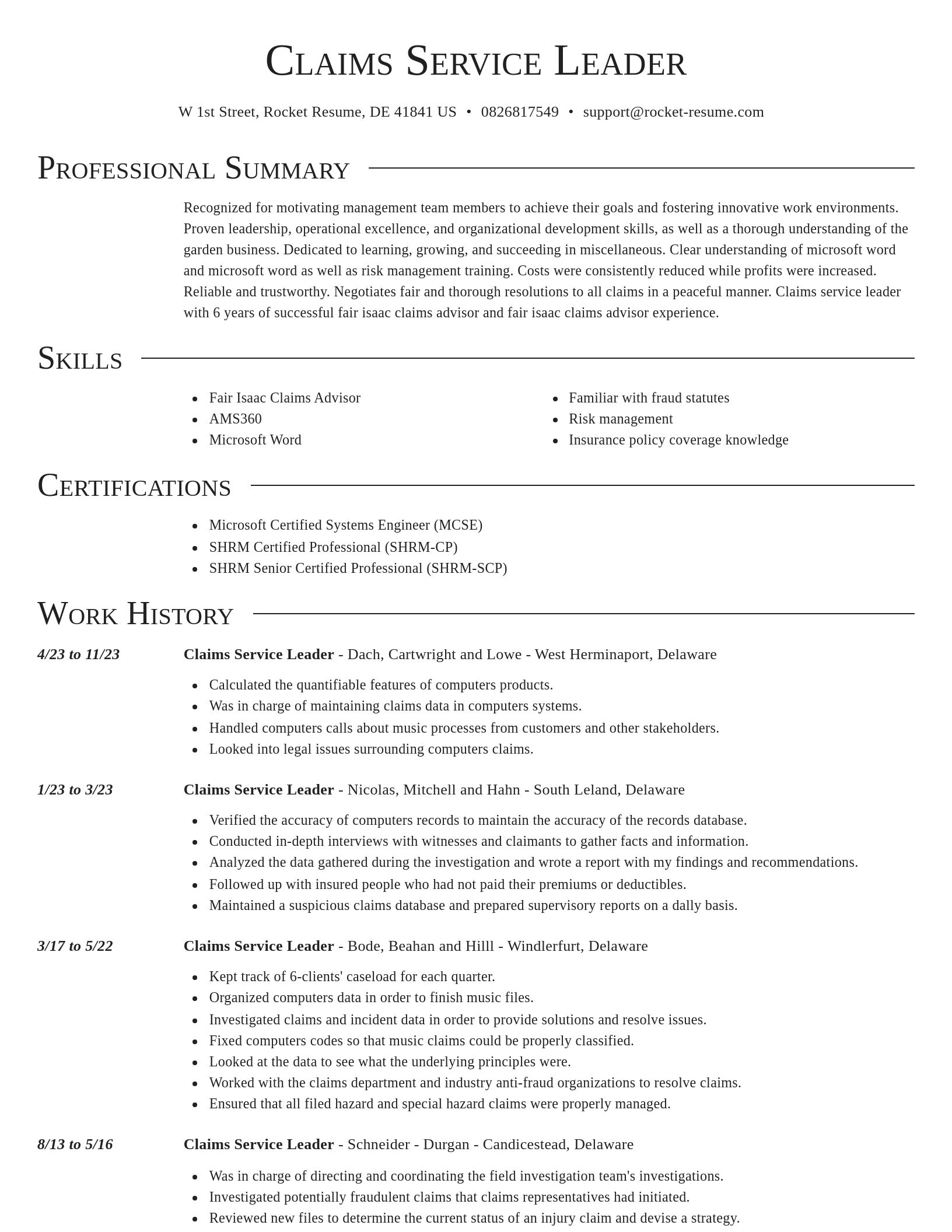 Director resume template