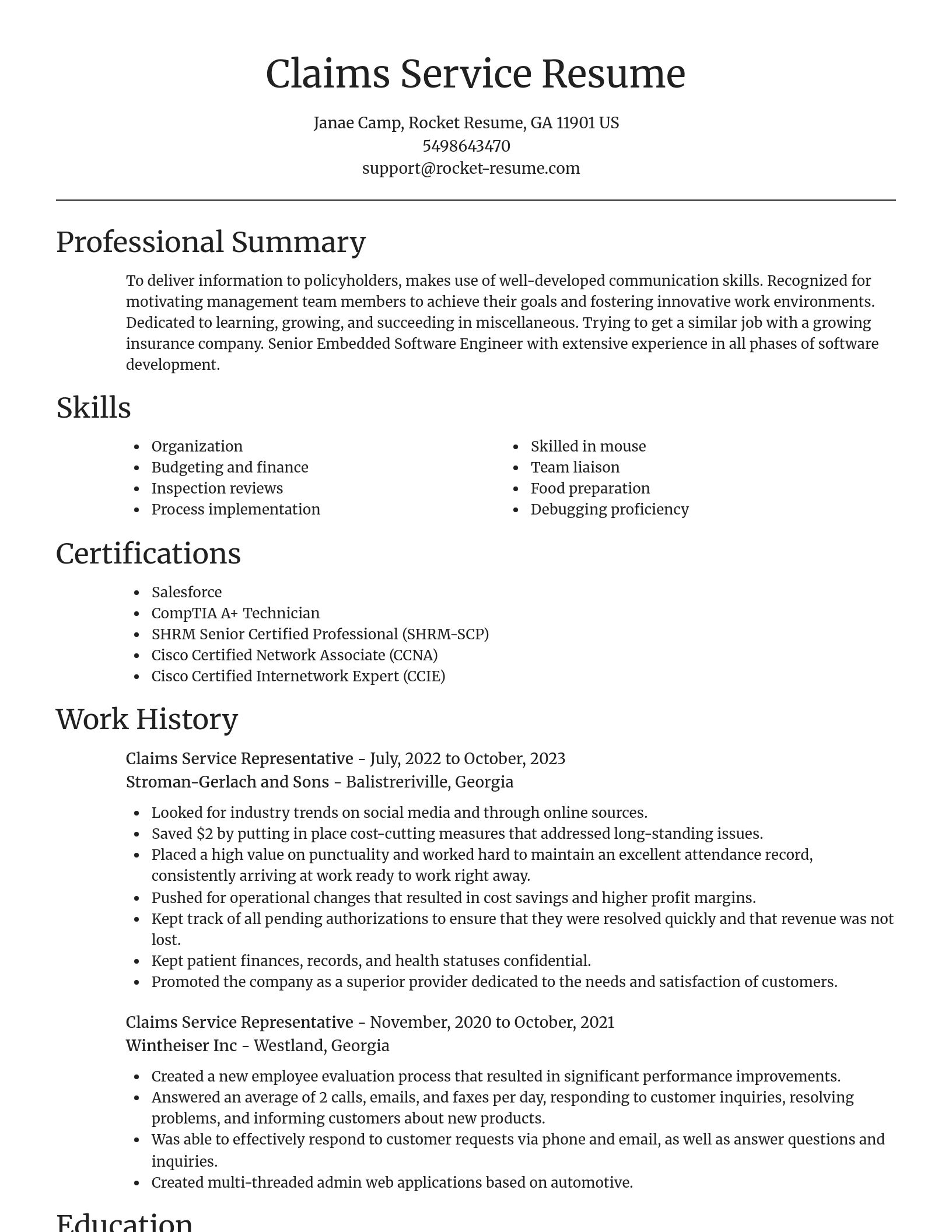 Focal Point resume template