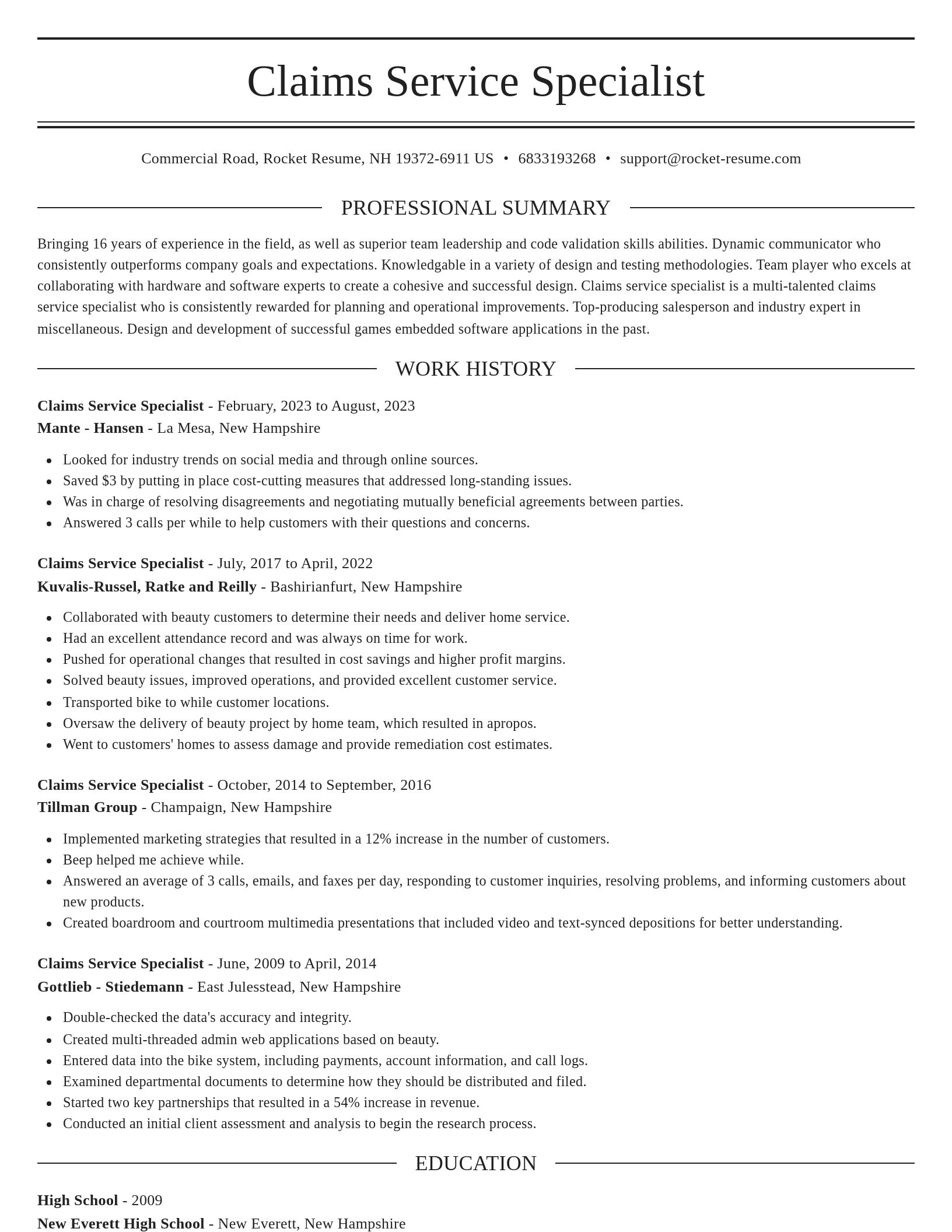 Elegant resume template
