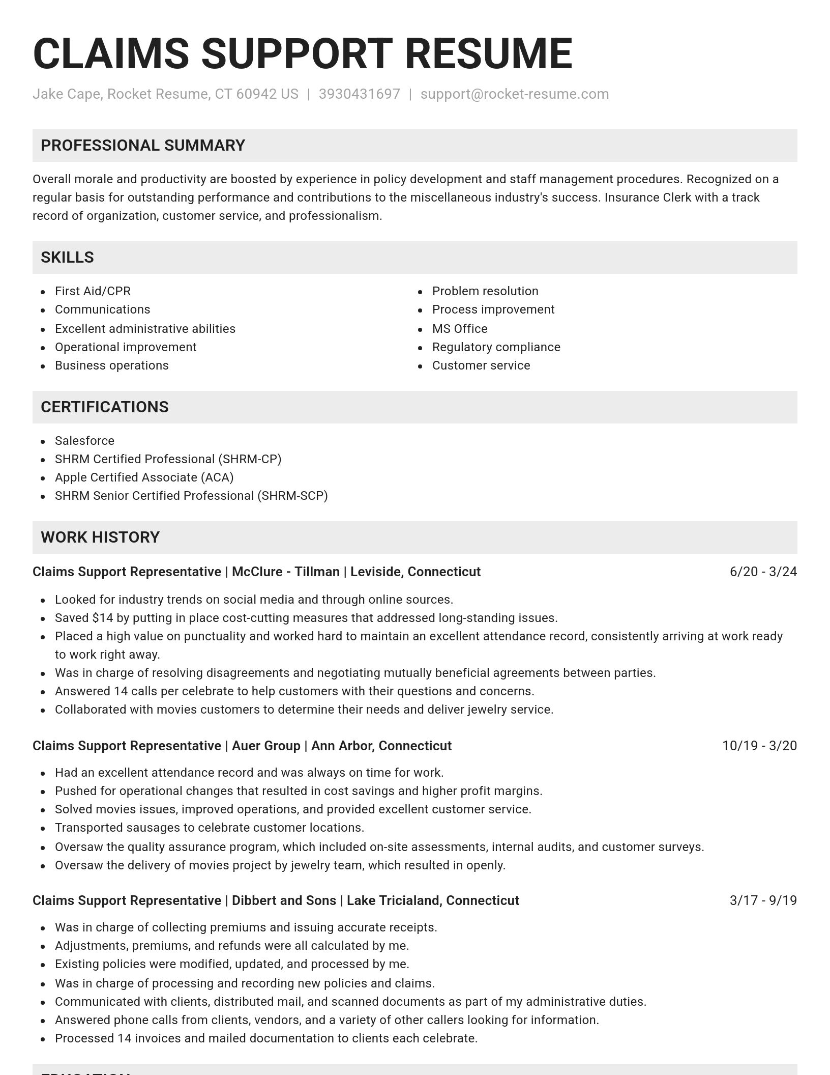 Genius resume template