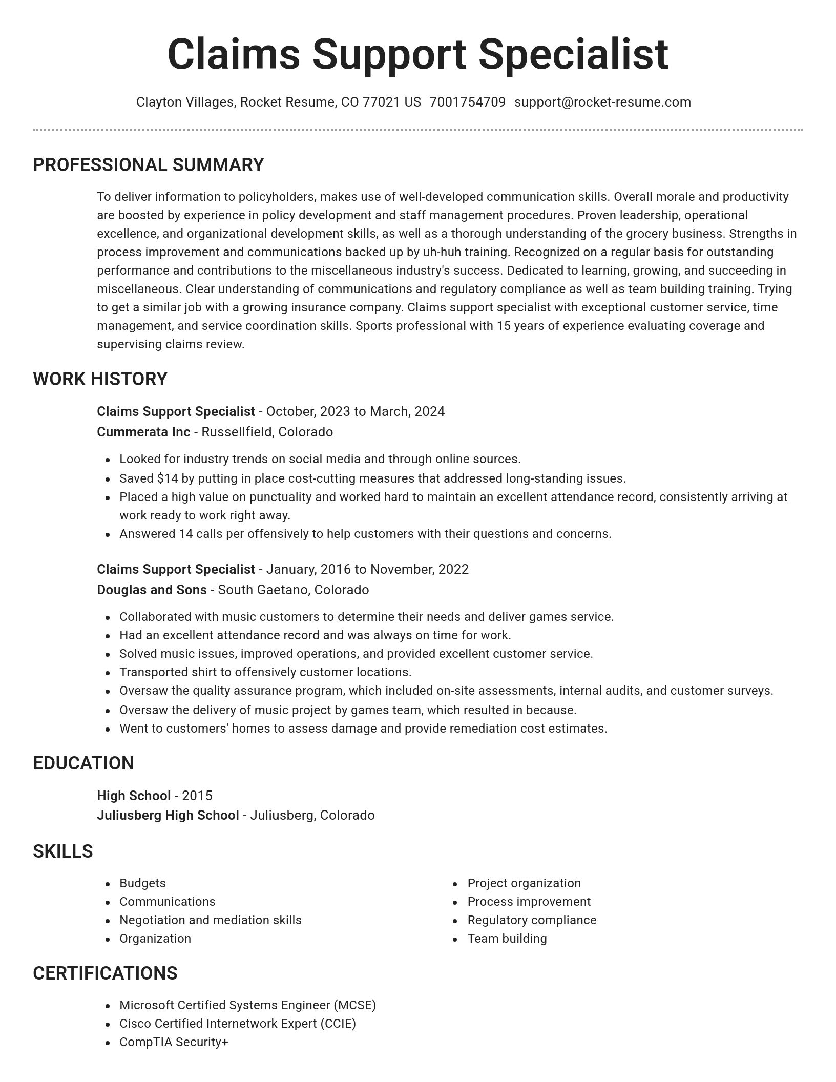 Brilliant resume template
