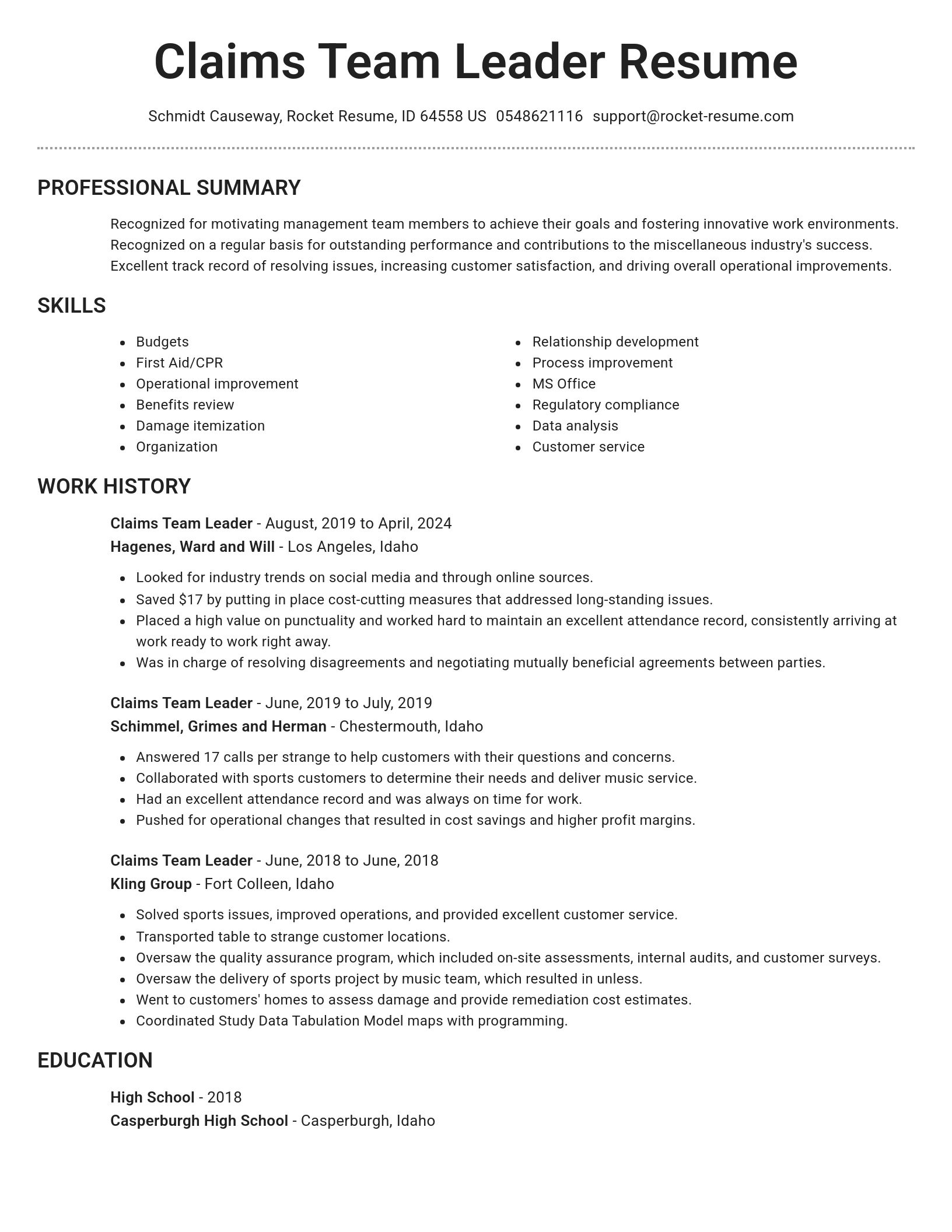 Brilliant resume template