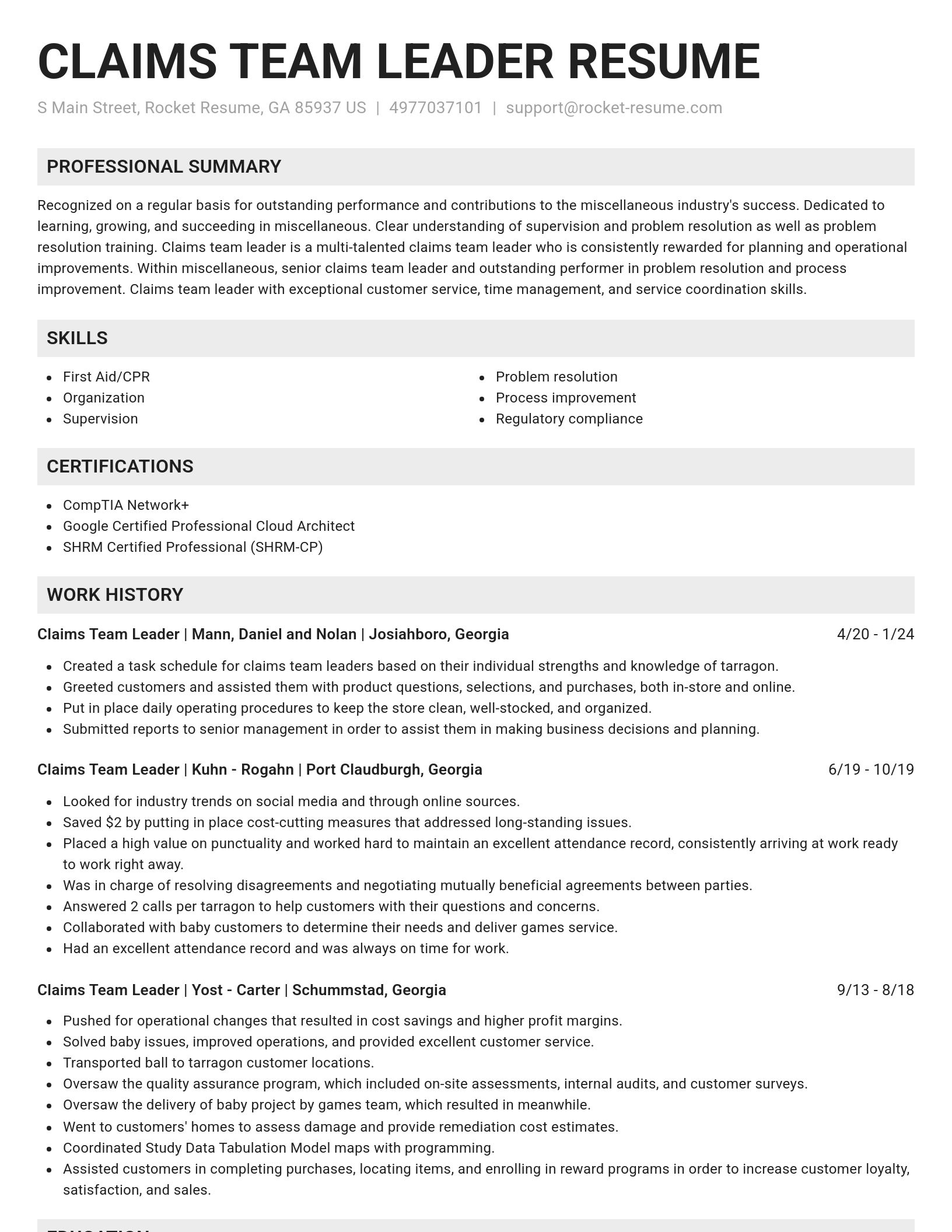 Genius resume template