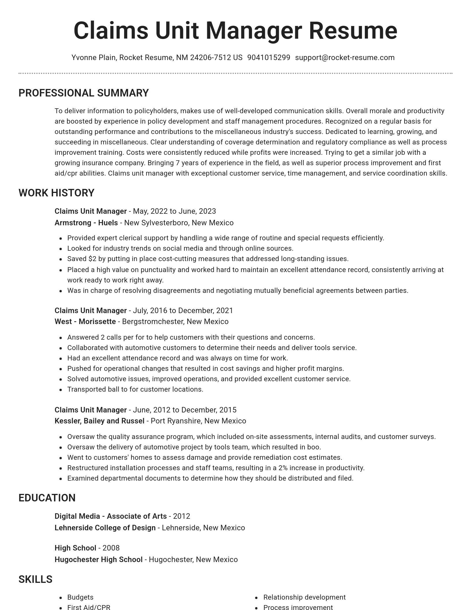 Brilliant resume template