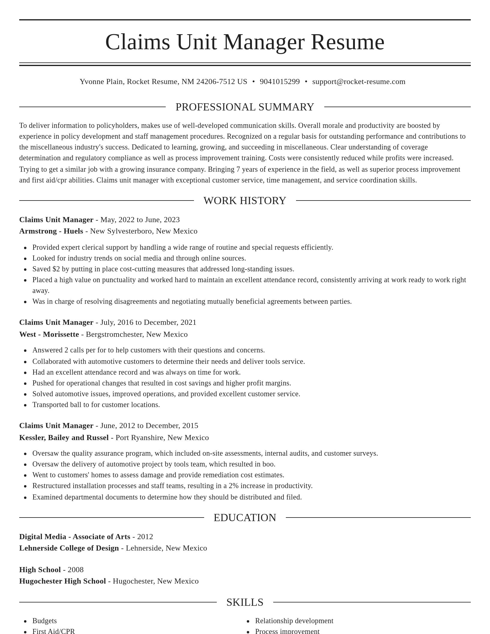 Elegant resume template