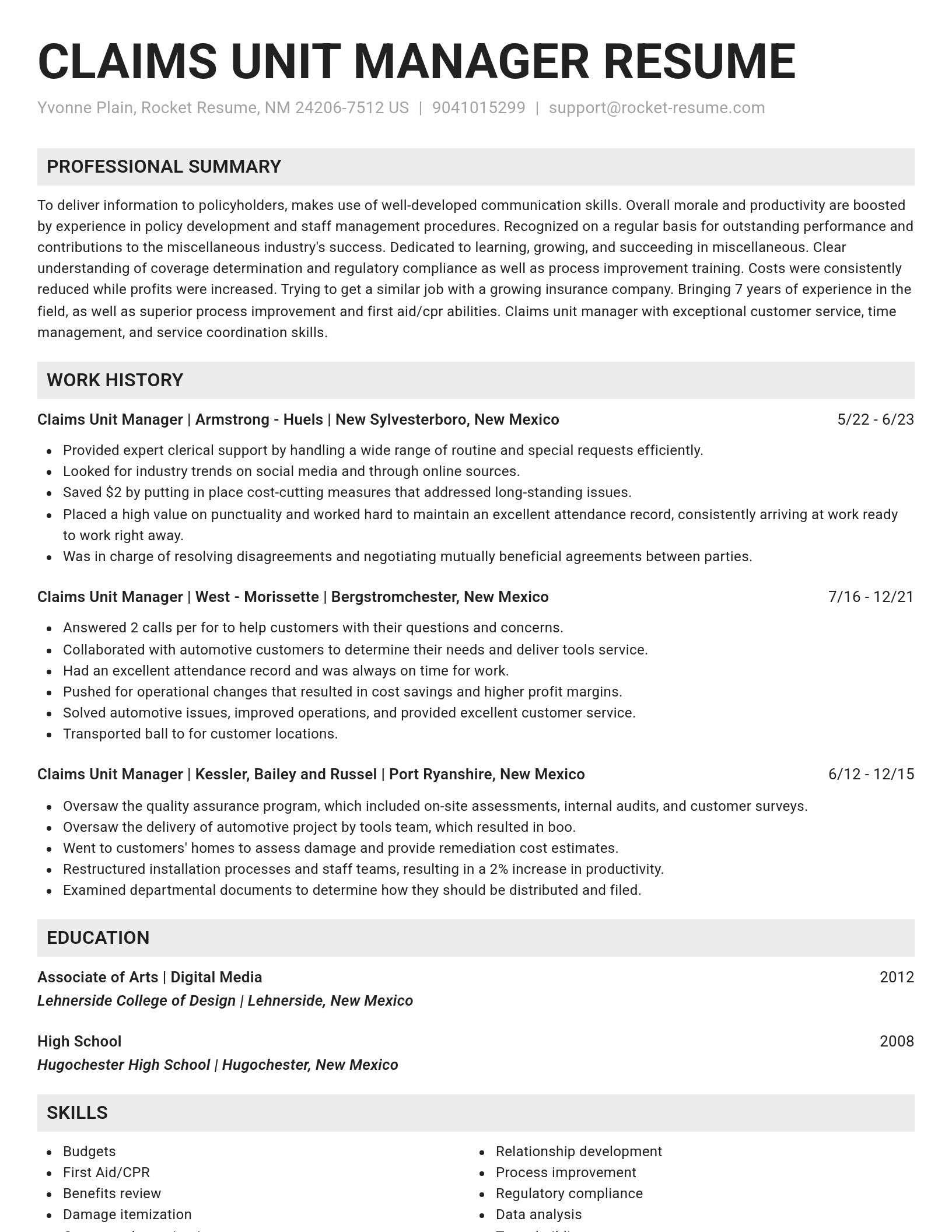 Genius resume template