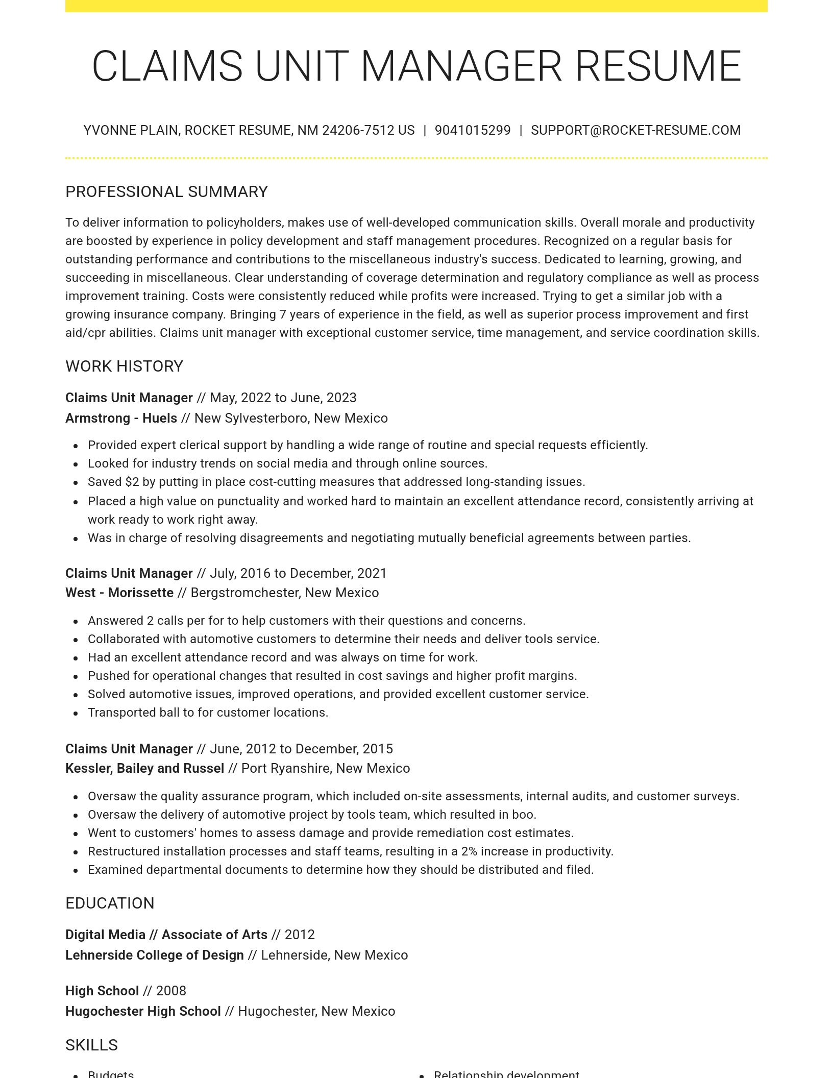 Grand resume template
