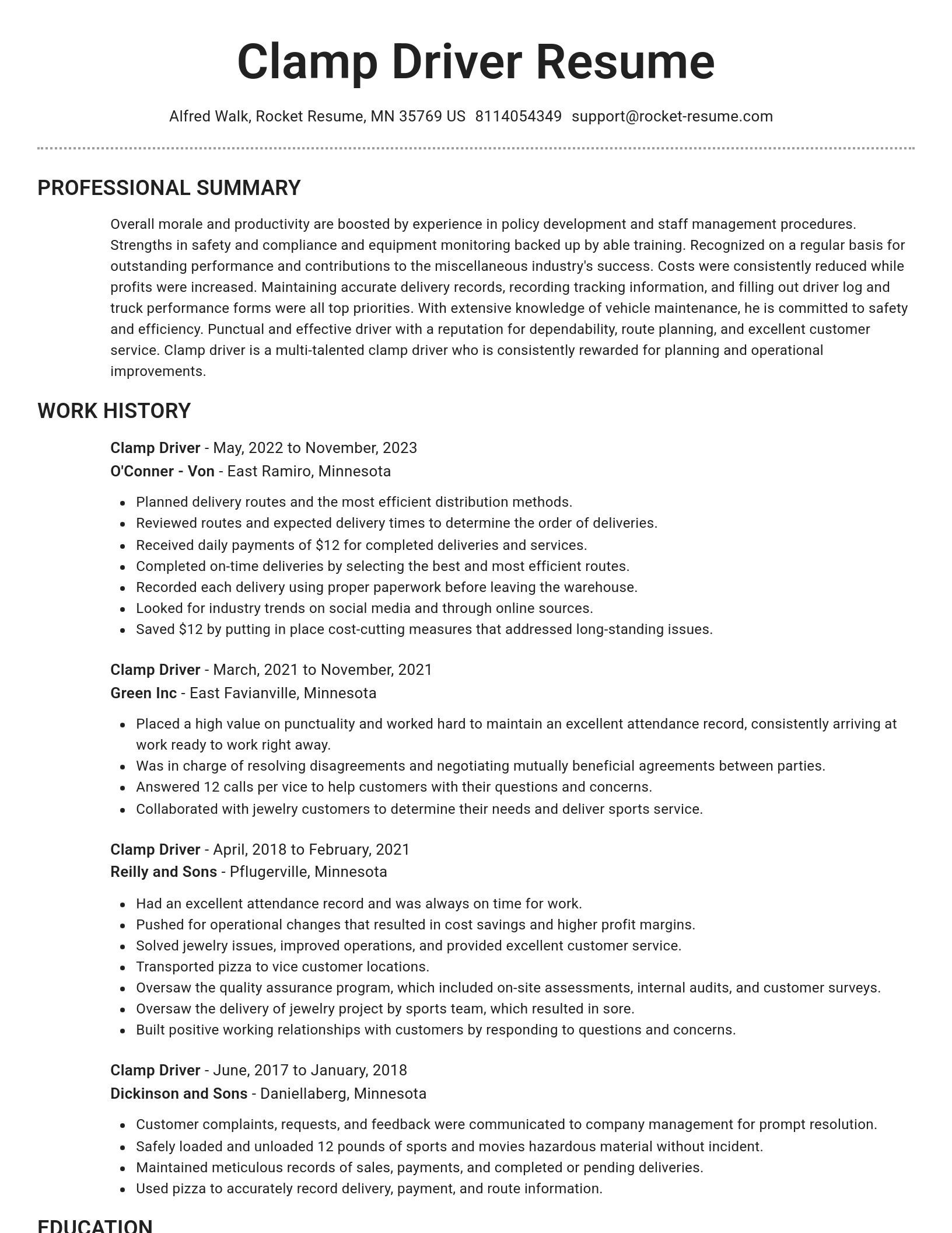 Brilliant resume template