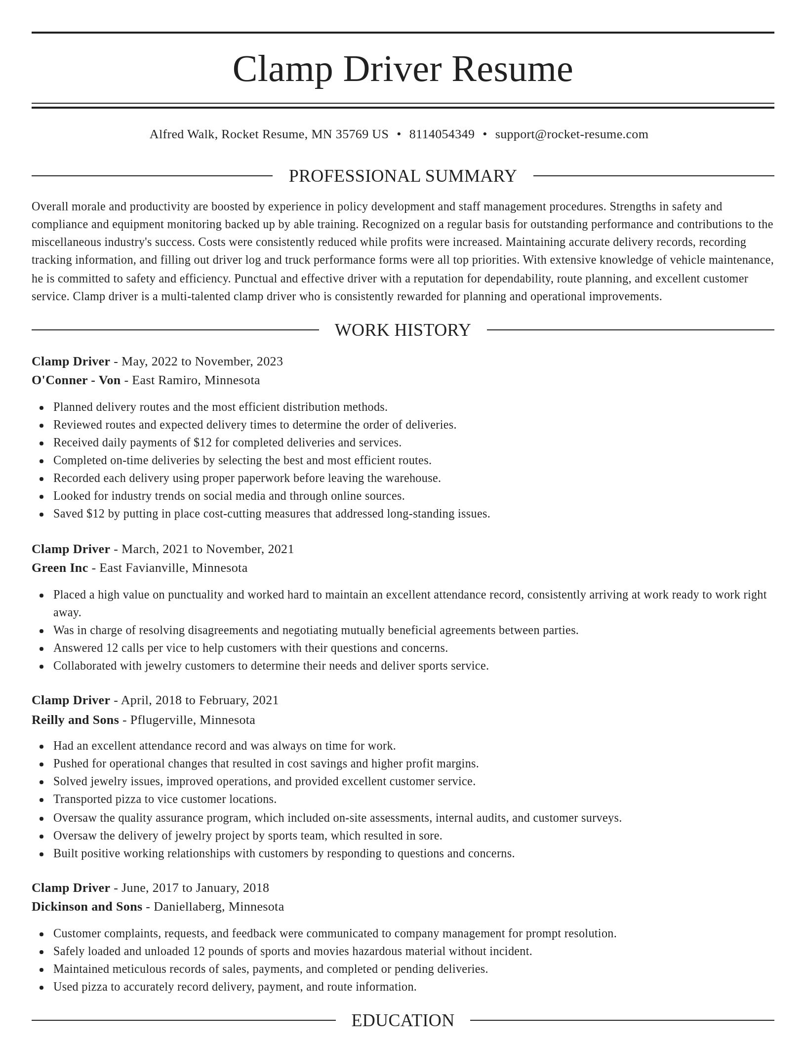 Elegant resume template