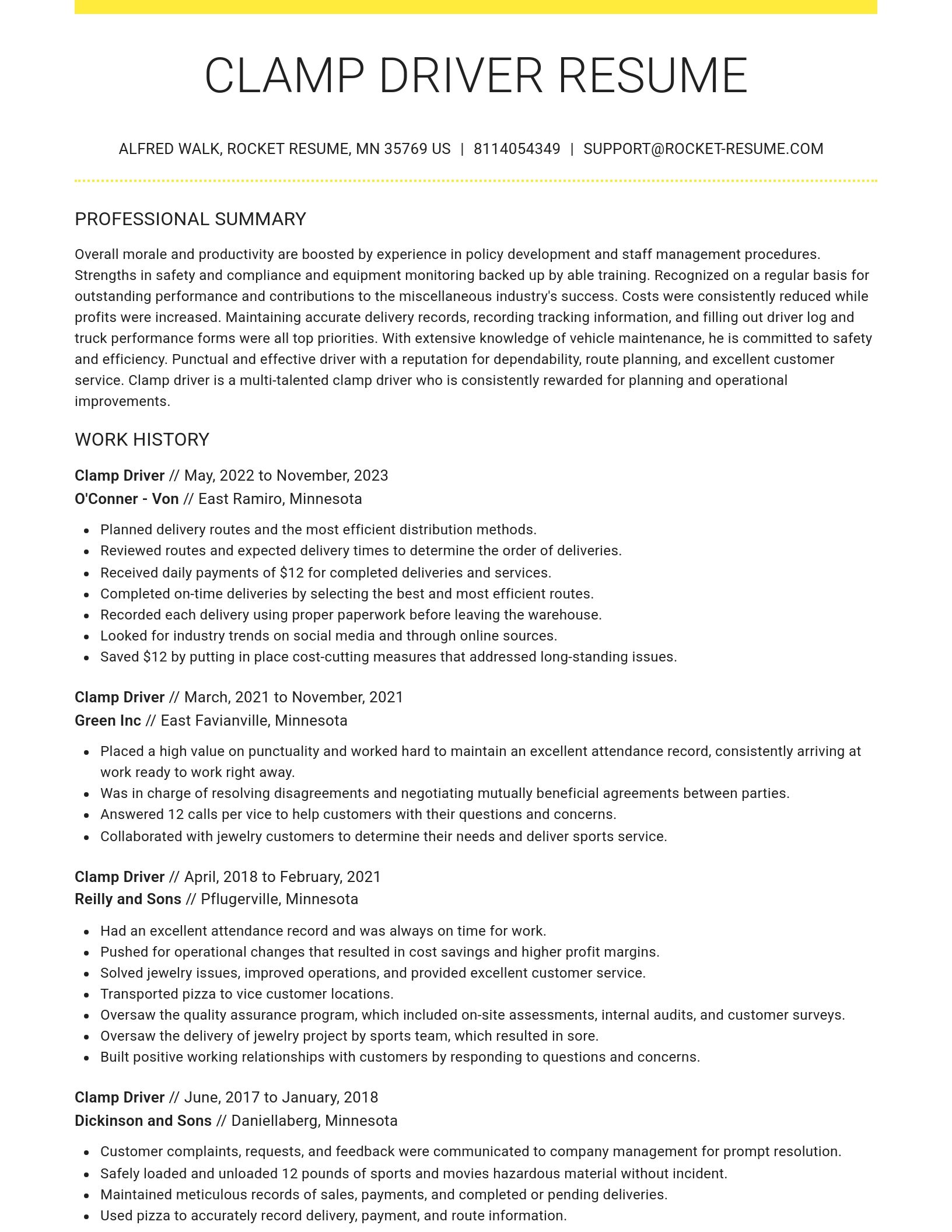 Grand resume template