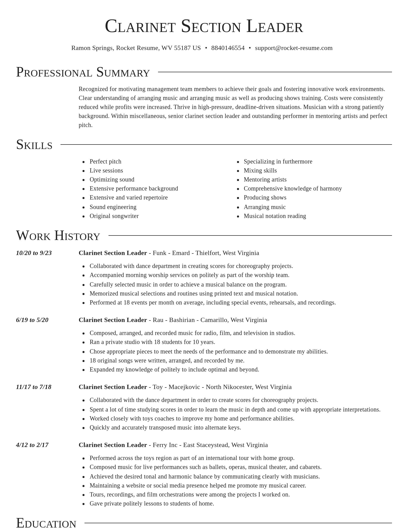 Director resume template