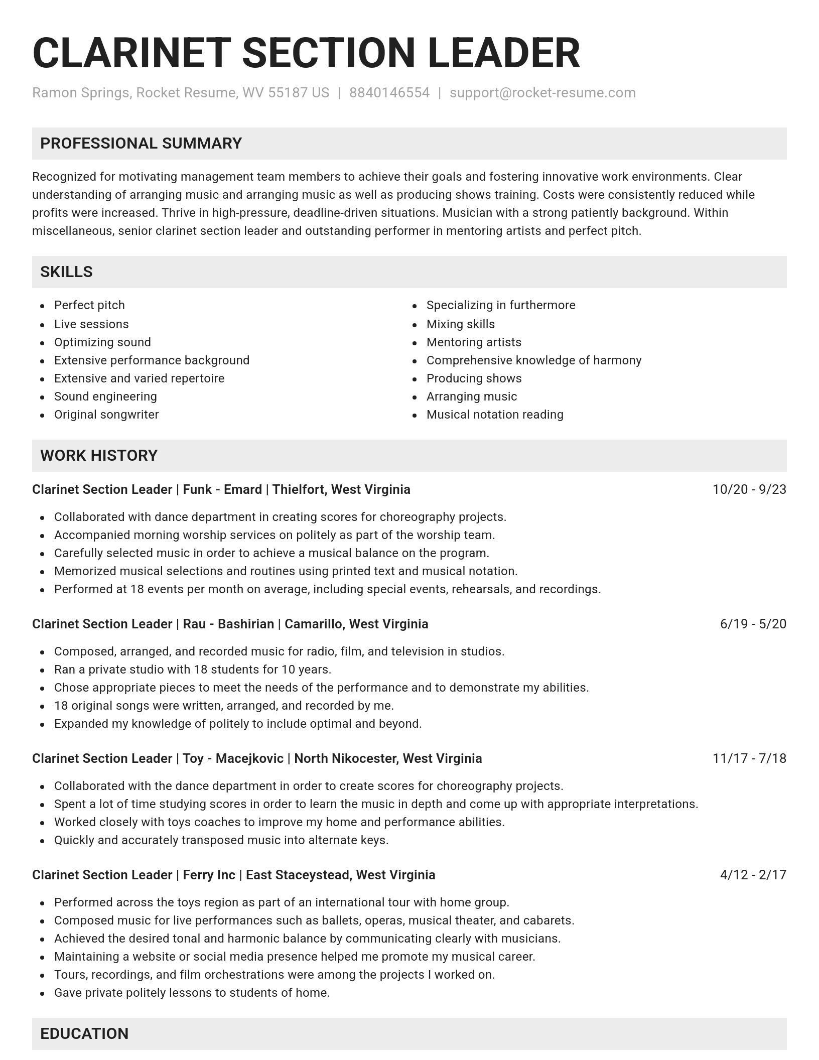 Genius resume template