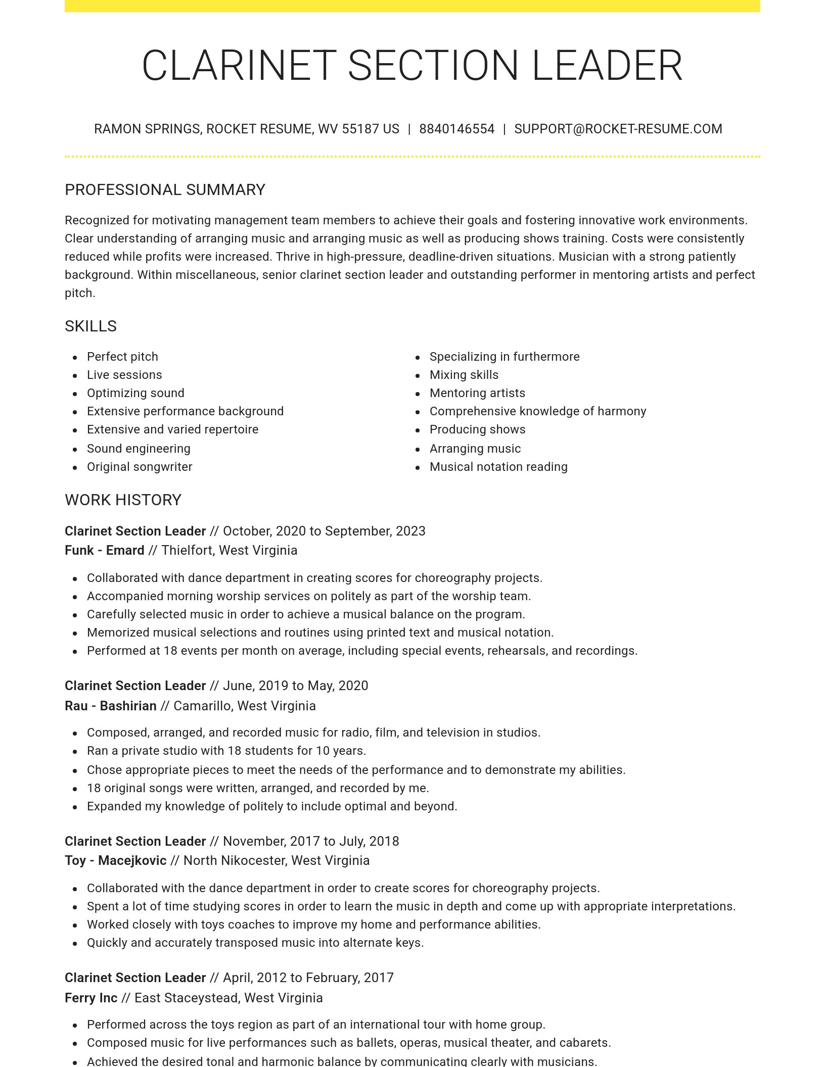 Grand resume template