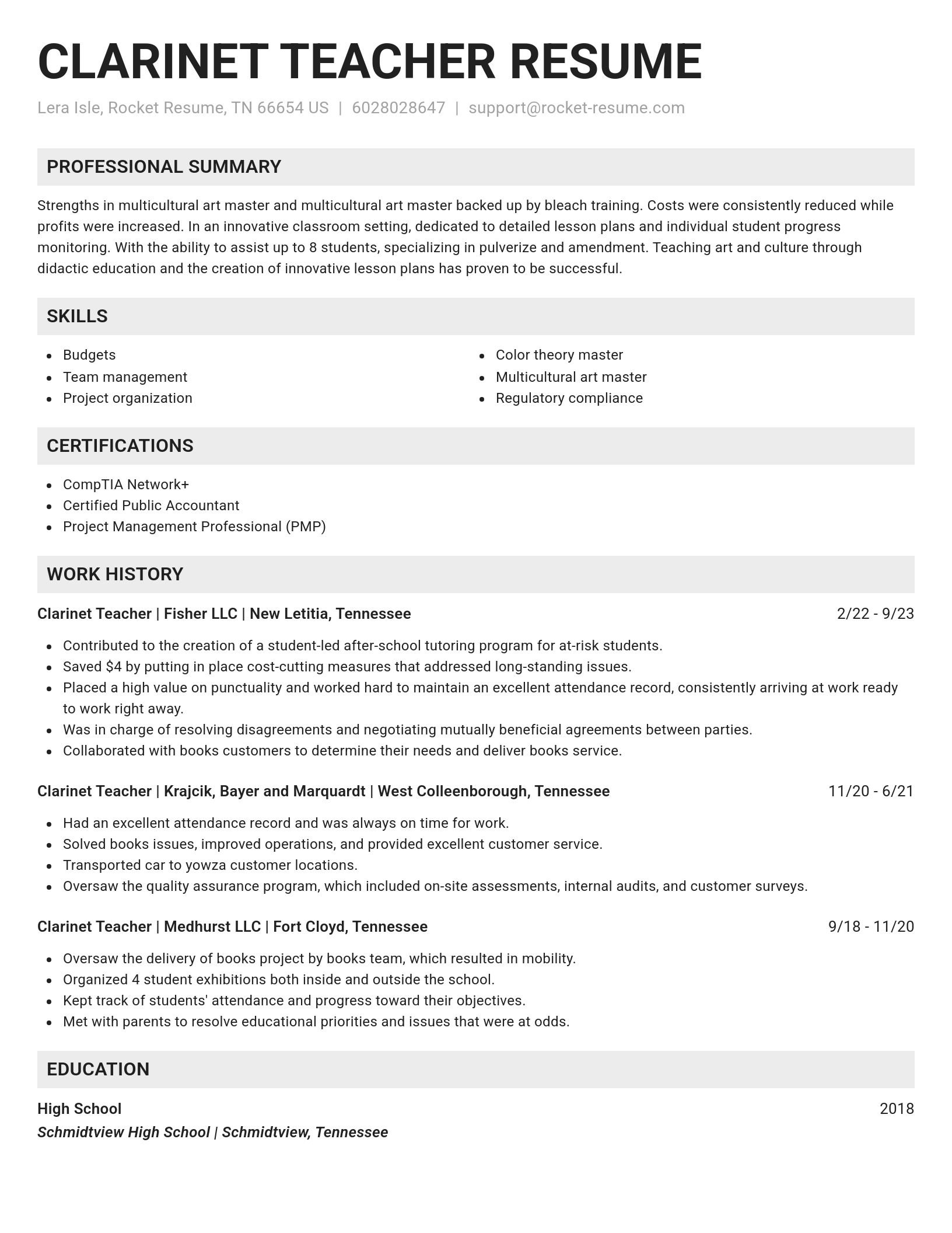 Genius resume template