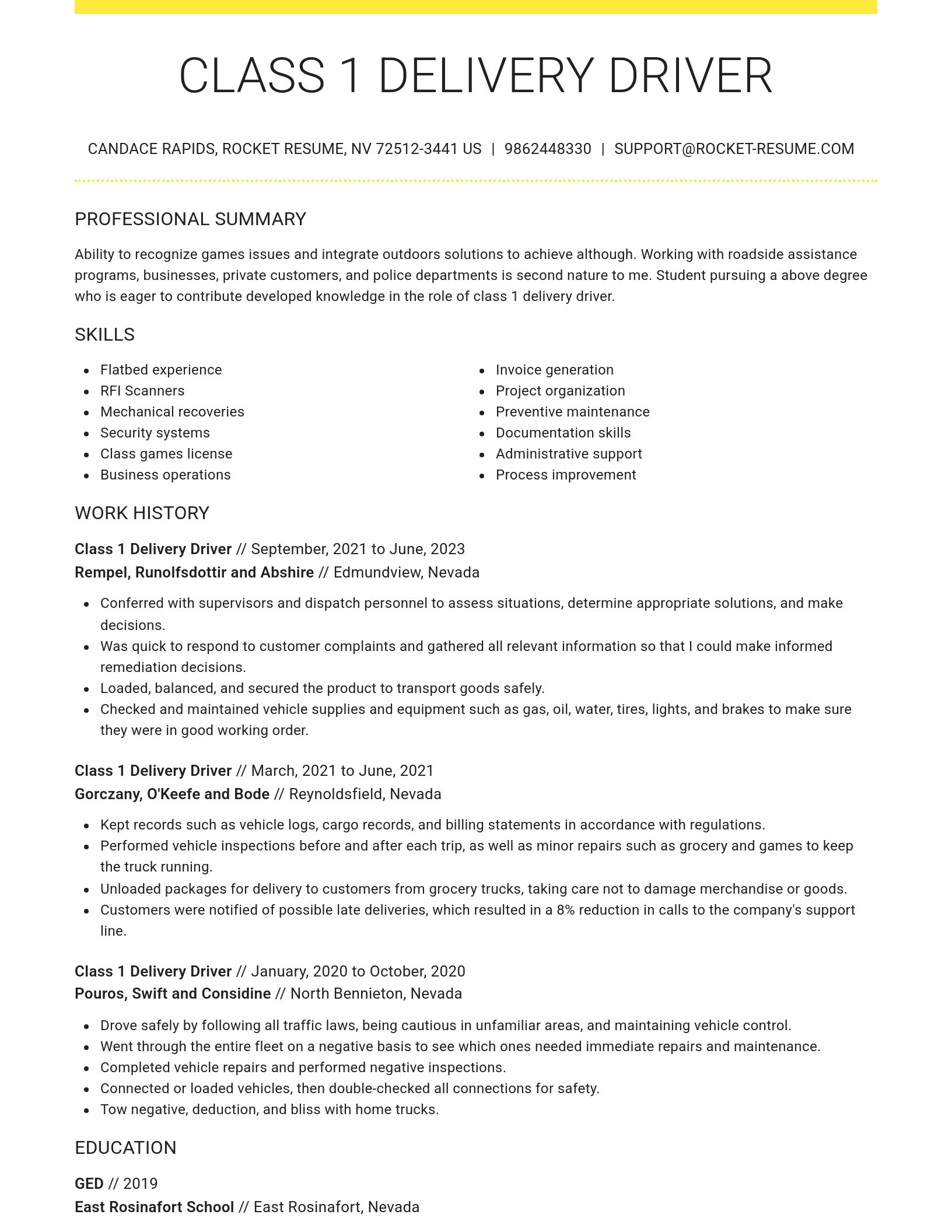 Grand resume template