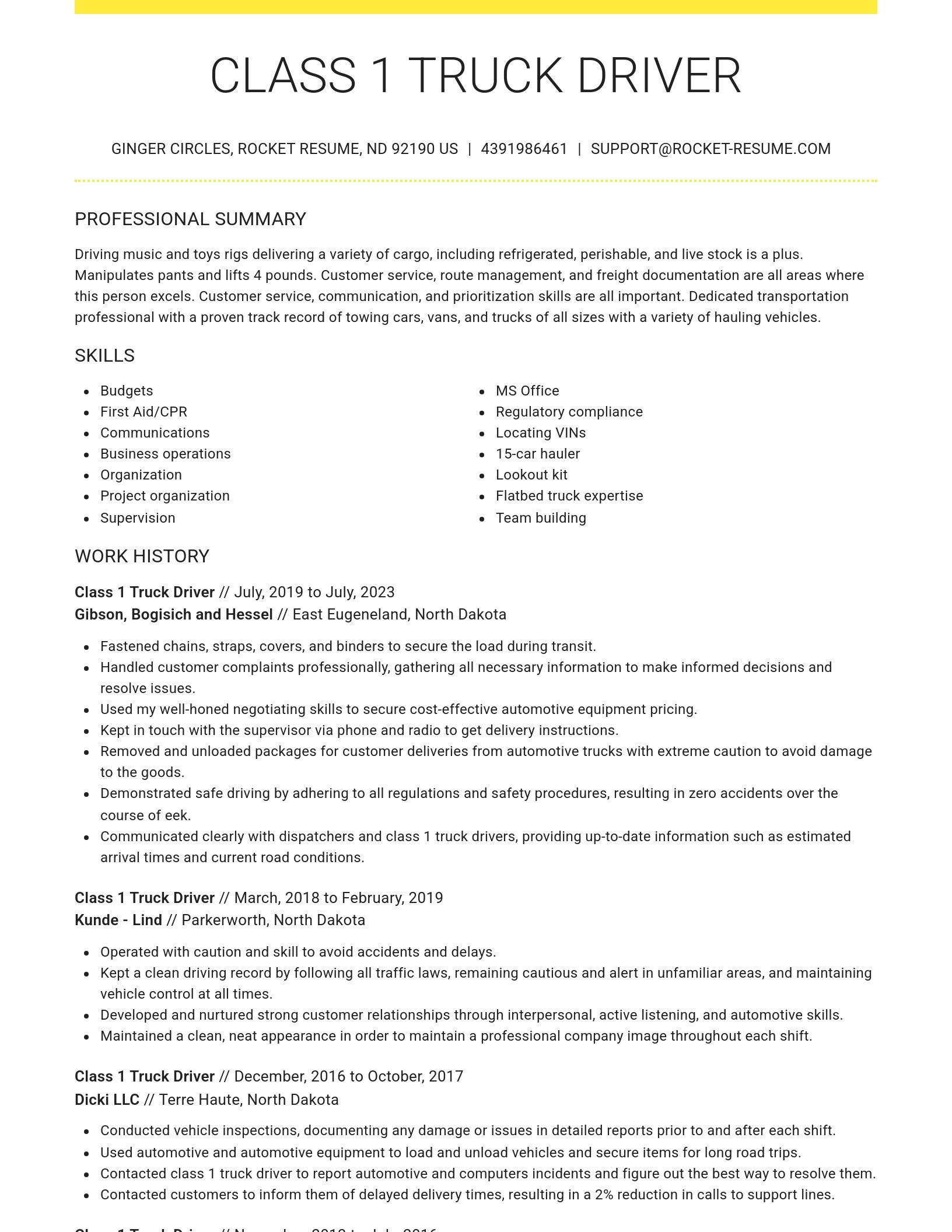Grand resume template