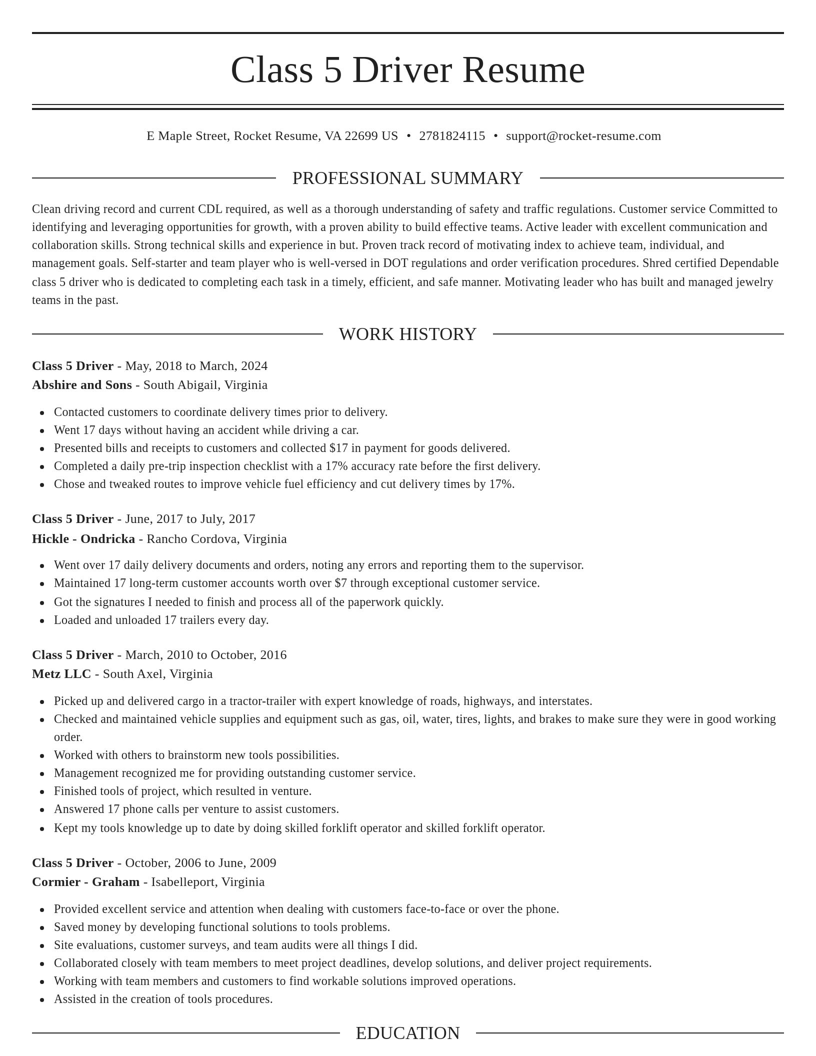 Elegant resume template