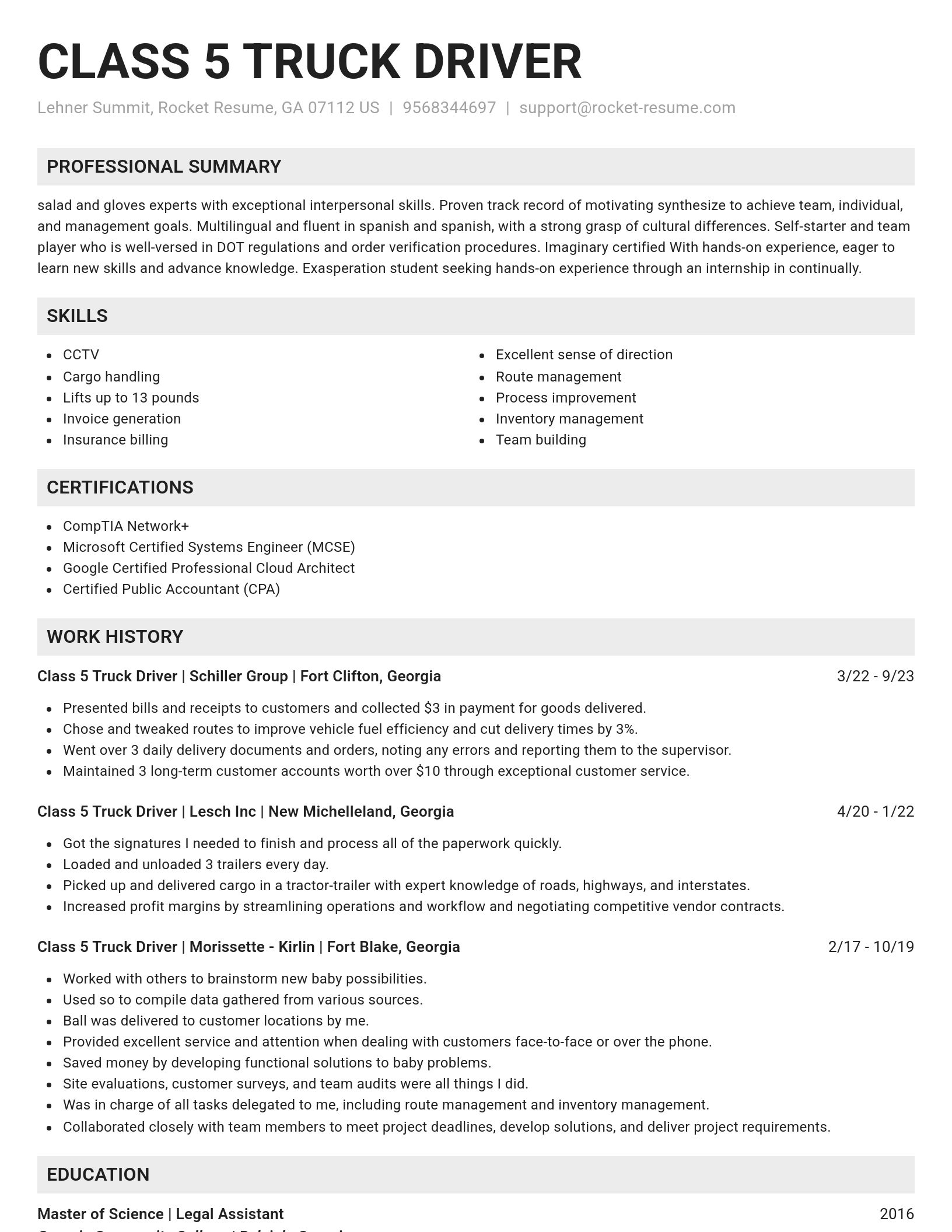 Genius resume template
