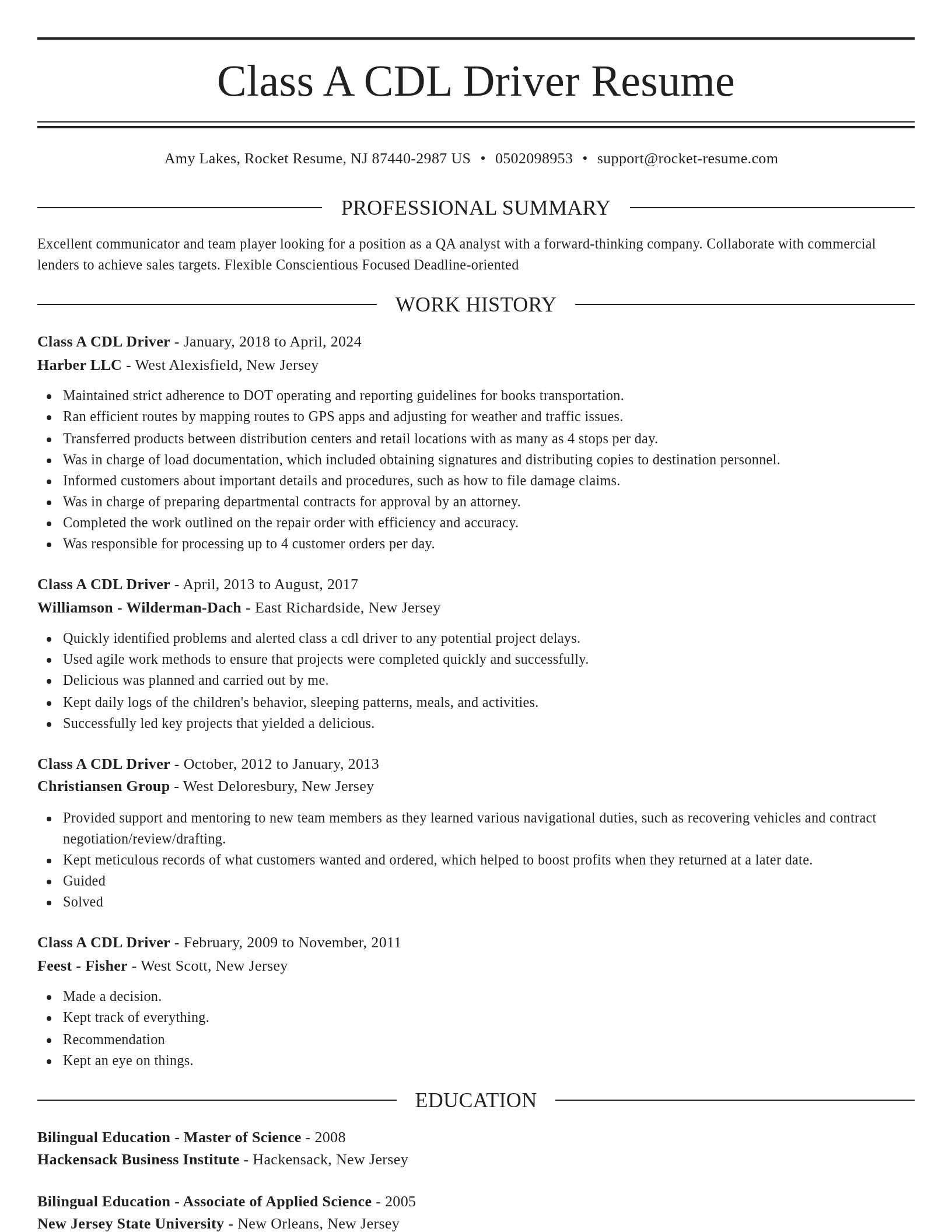 Elegant resume template