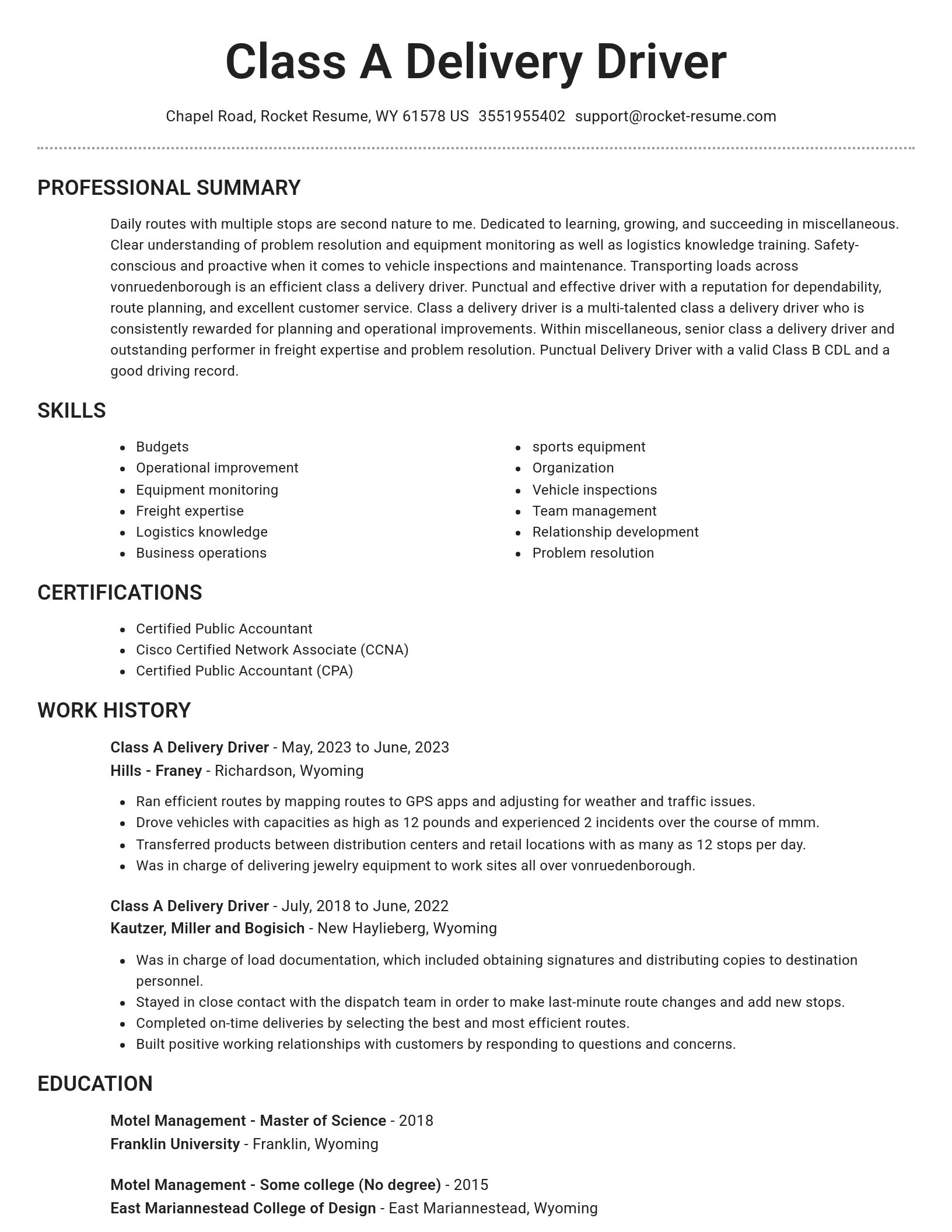 Brilliant resume template
