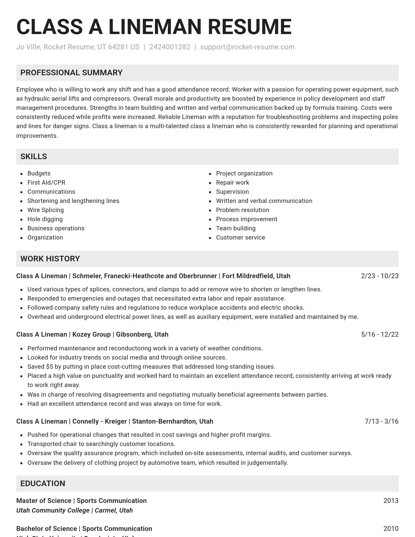 Genius resume template