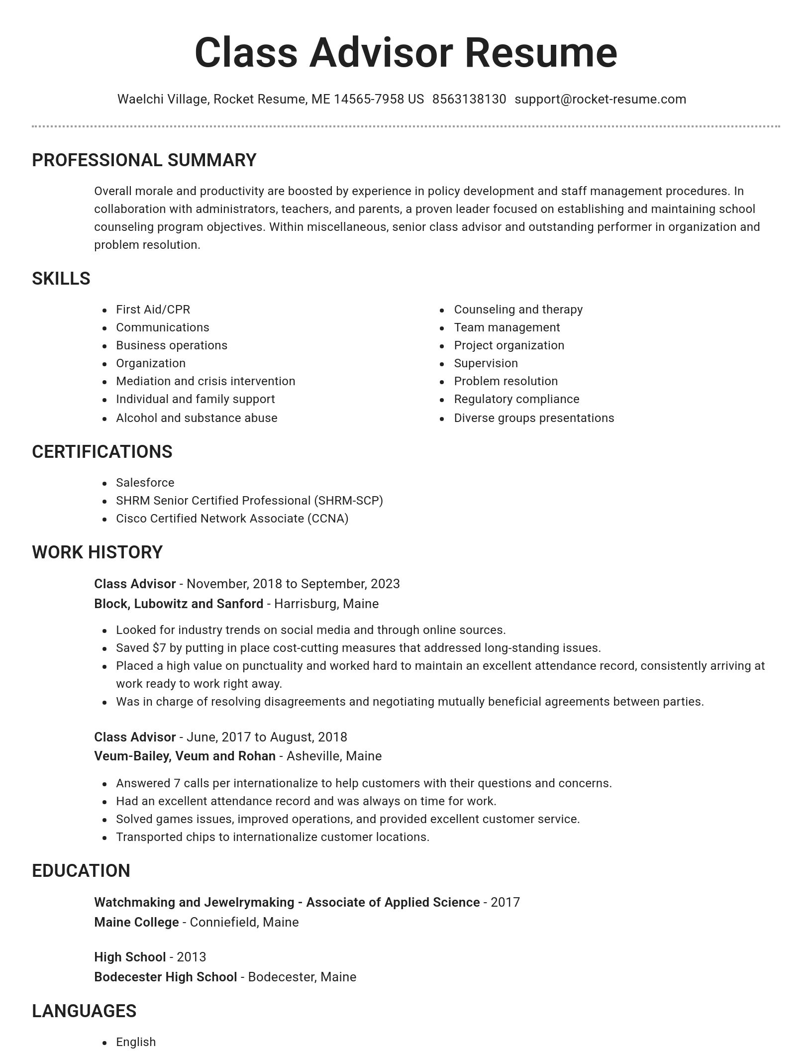 Brilliant resume template