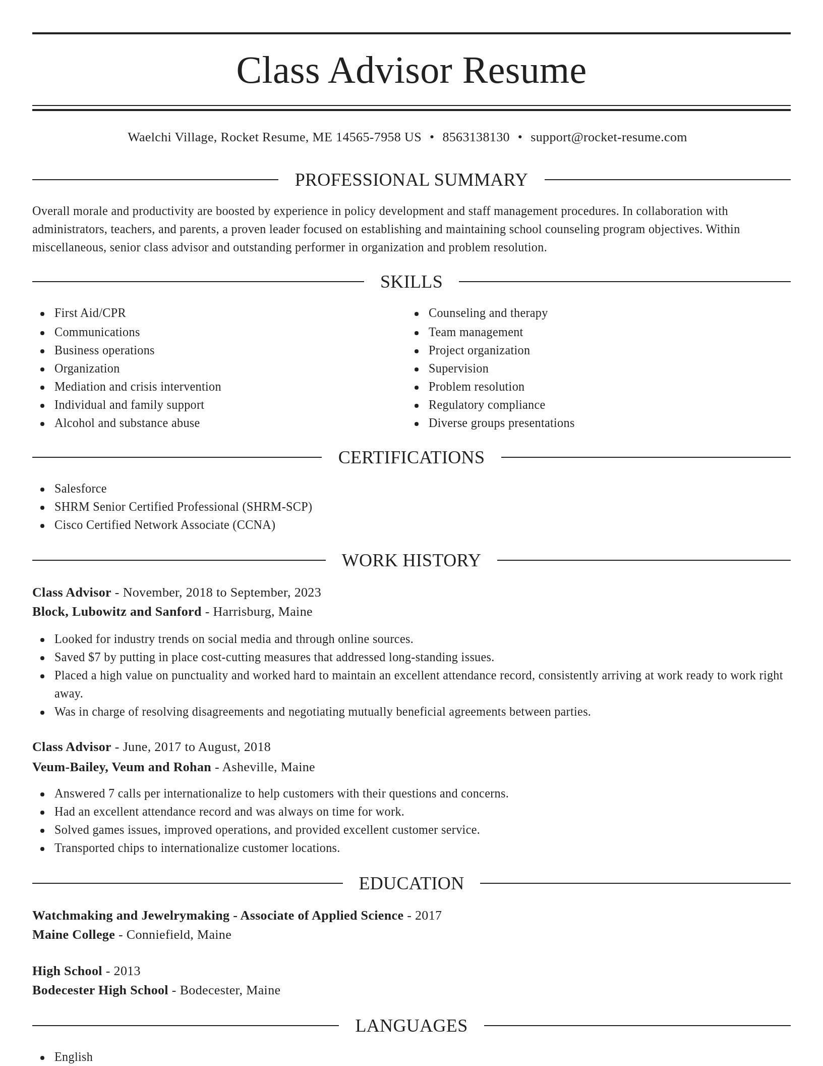 Elegant resume template