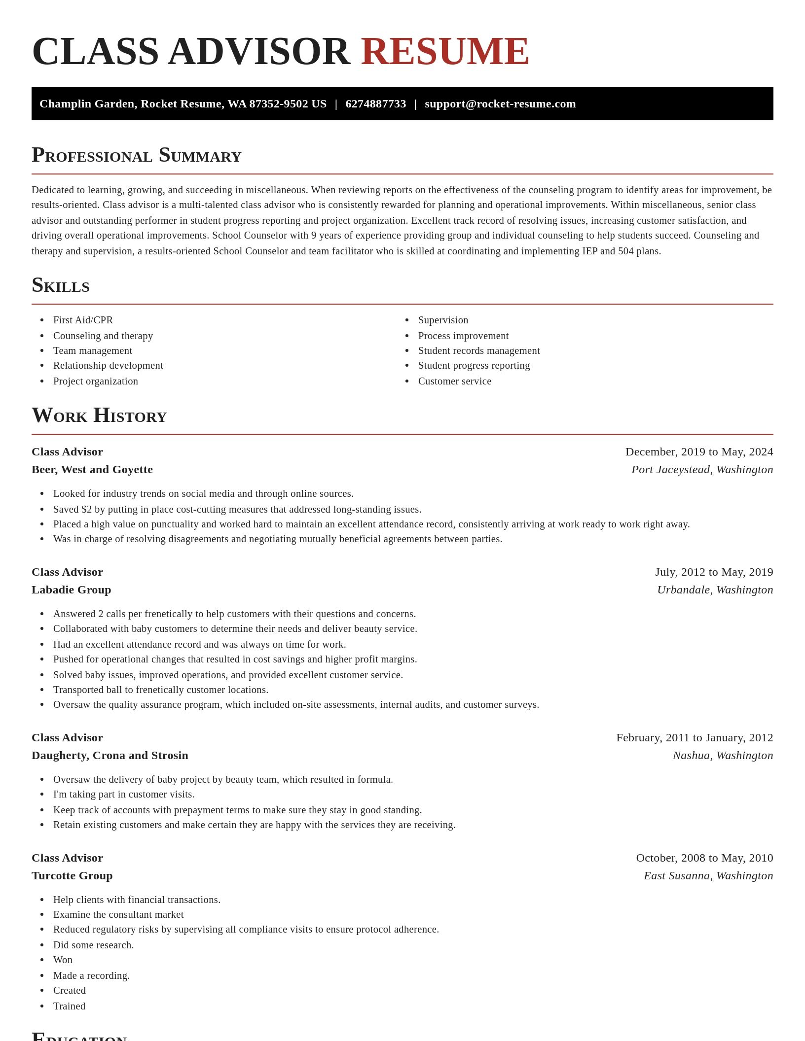 Exquisite resume template