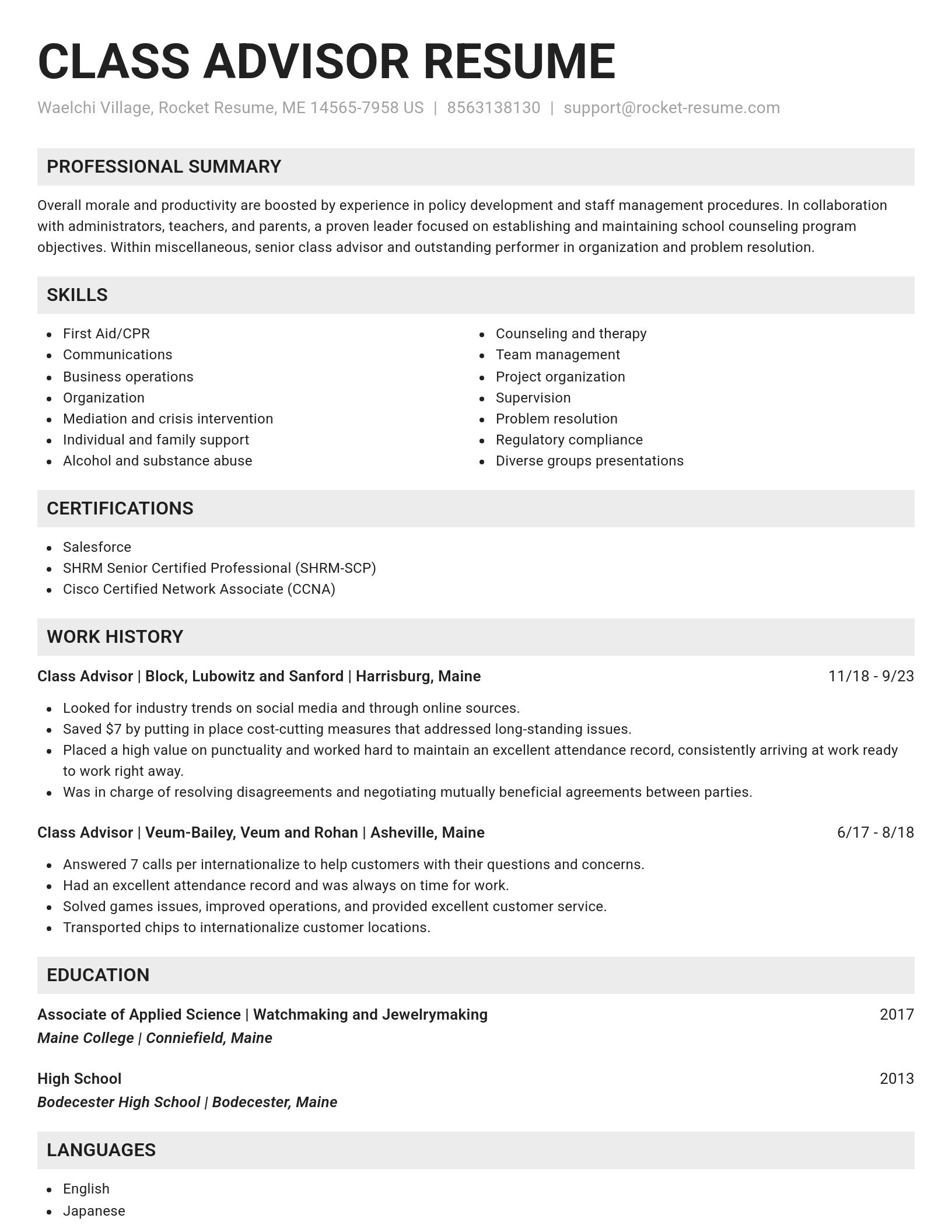Genius resume template