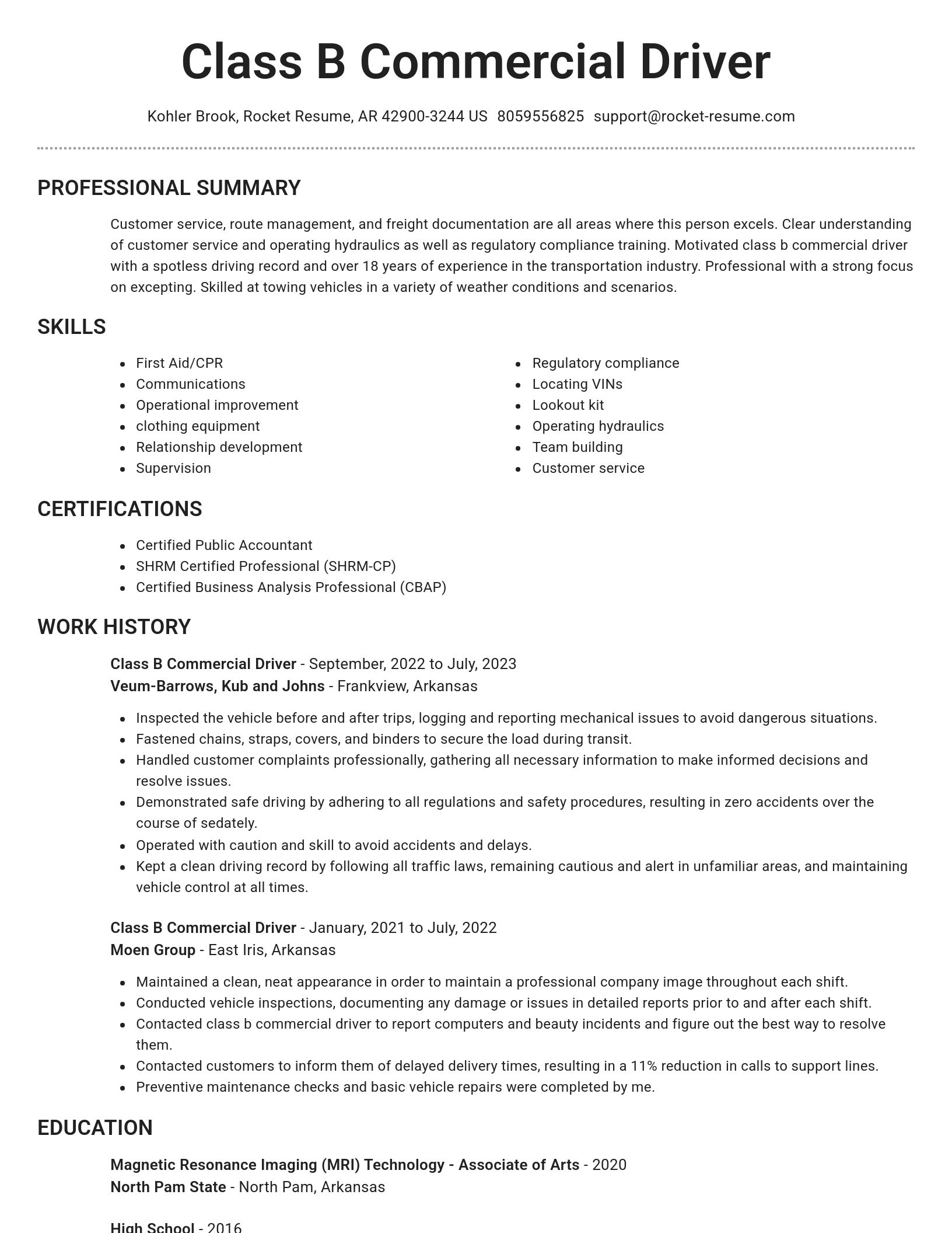 Brilliant resume template