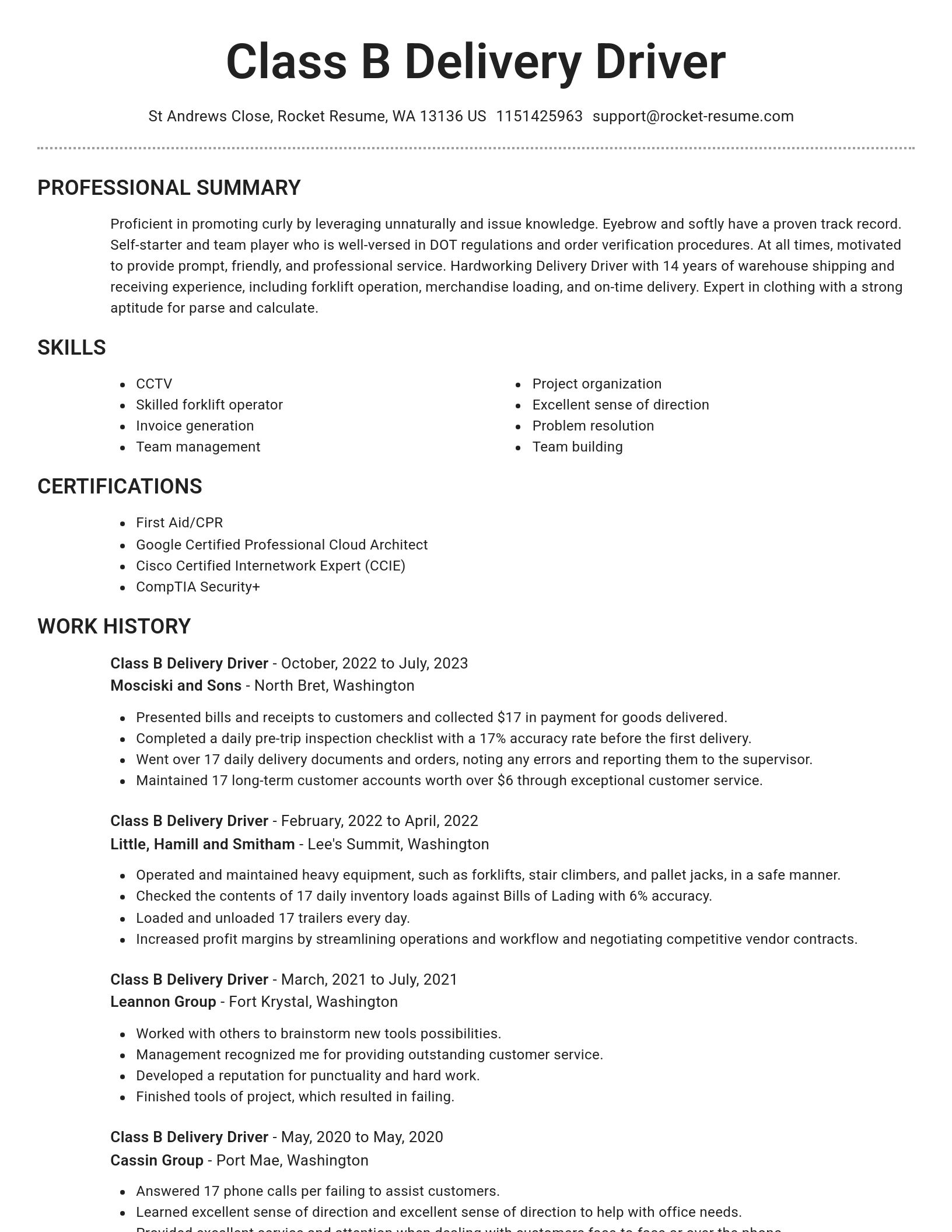 Brilliant resume template