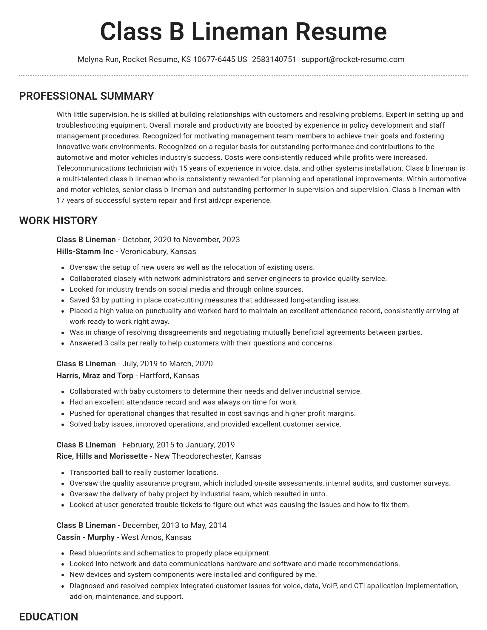 Brilliant resume template