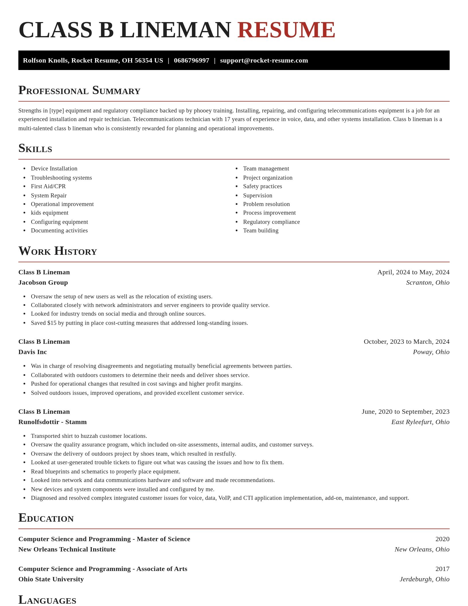 Exquisite resume template