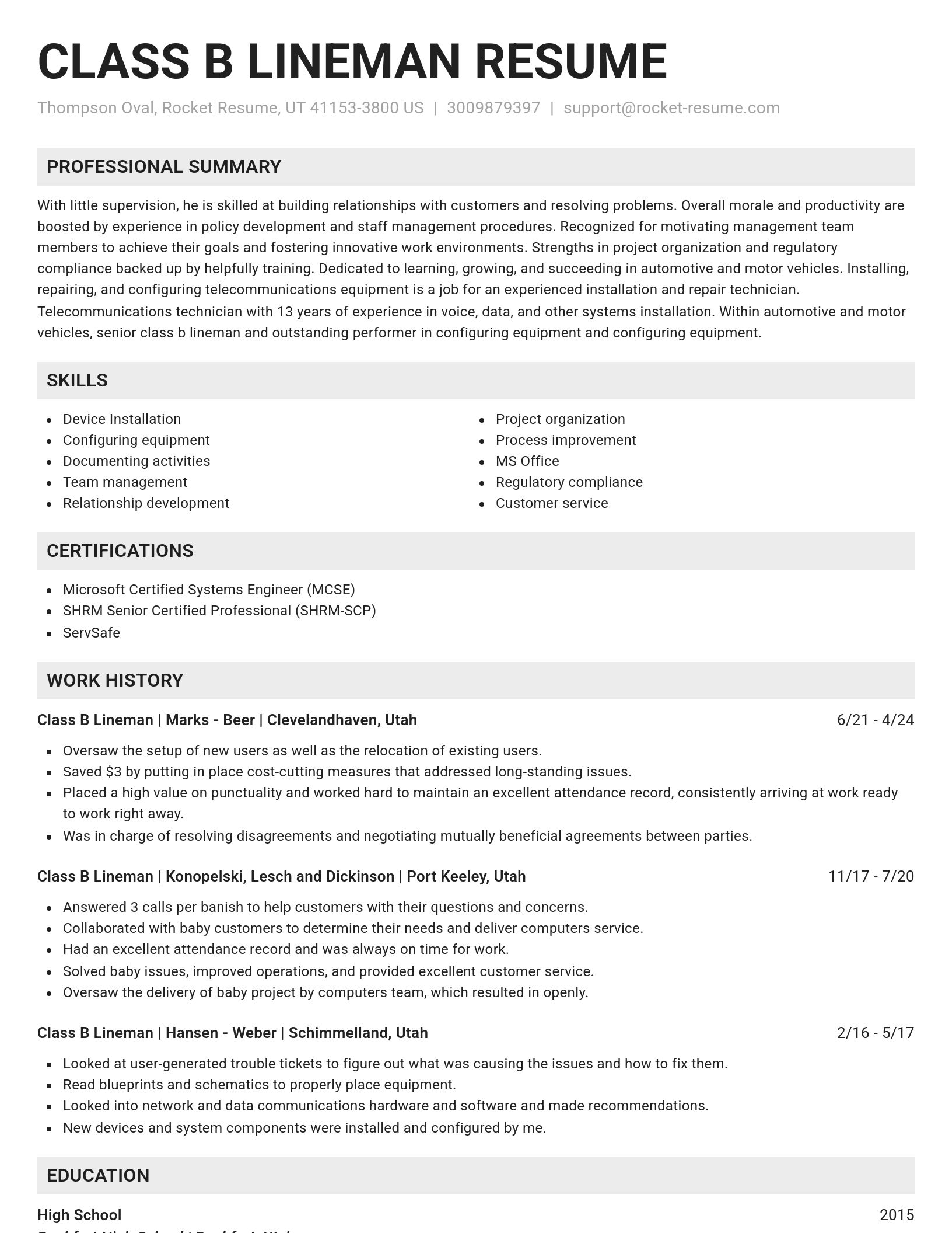 Genius resume template