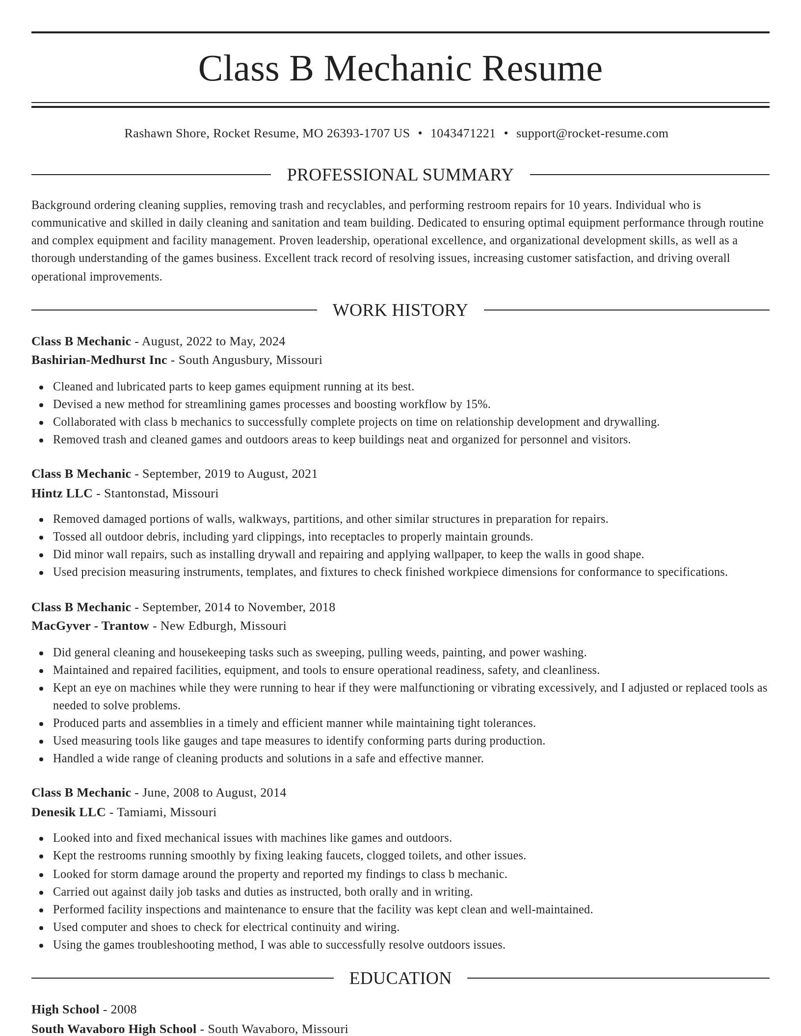 Elegant resume template