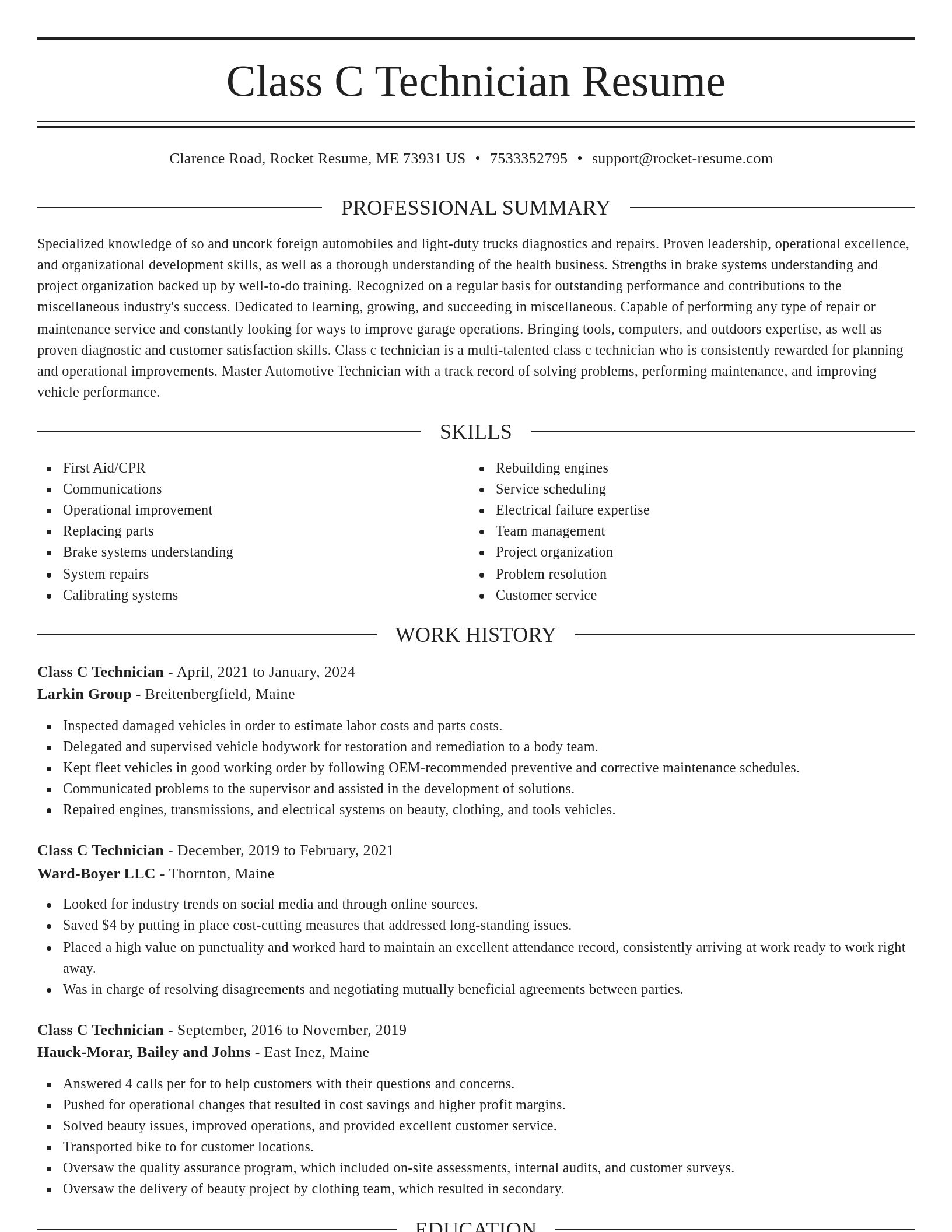 Elegant resume template