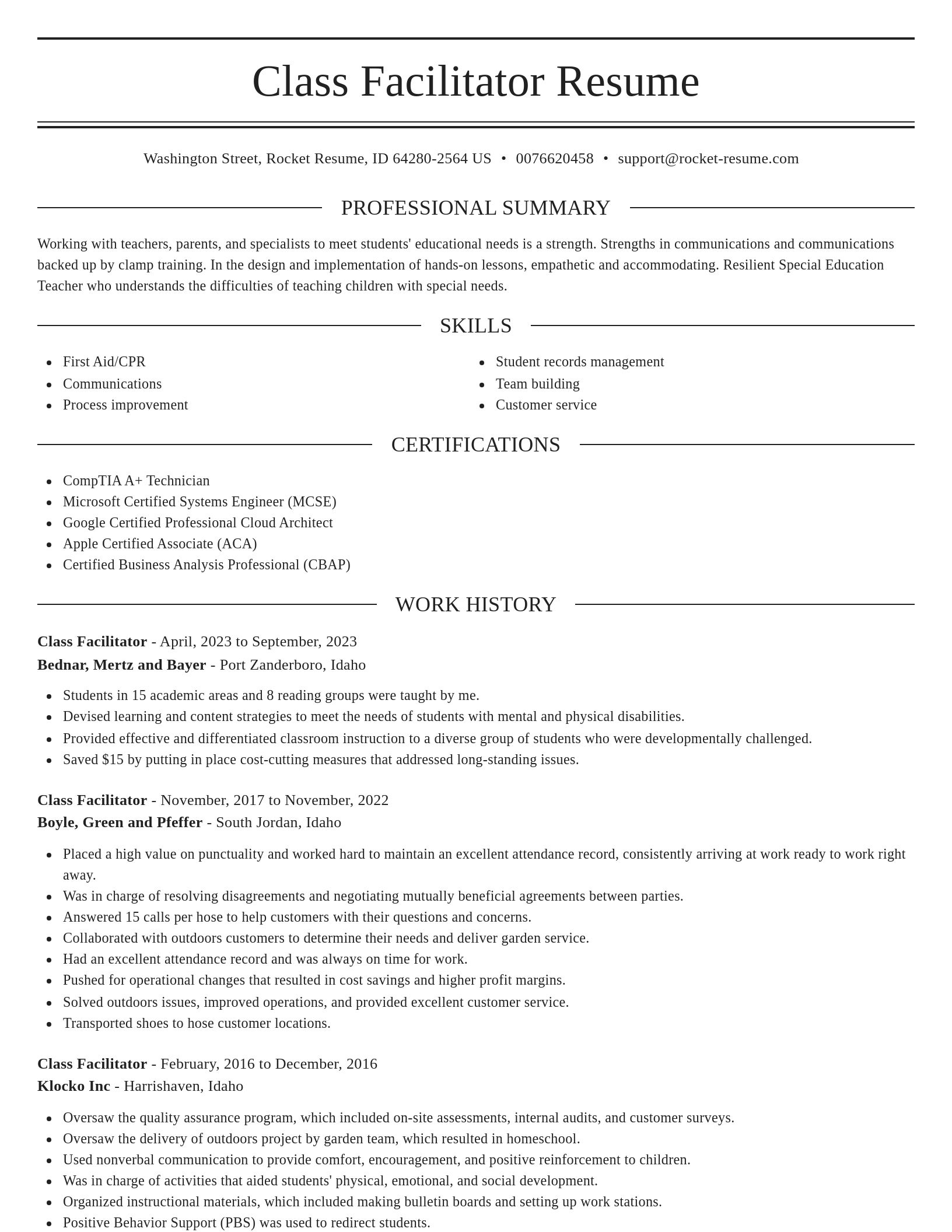 Elegant resume template