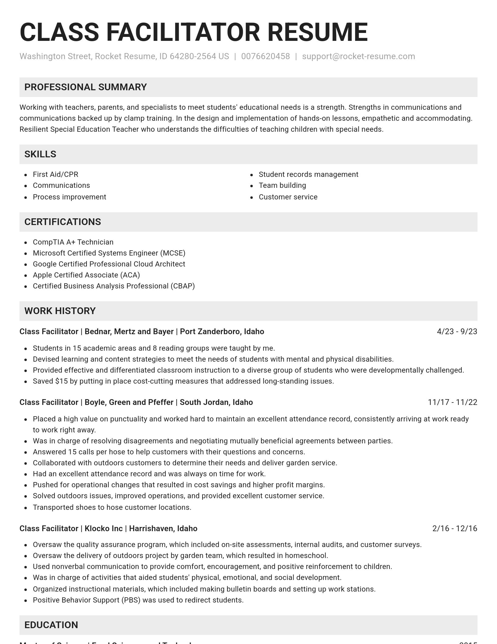 Genius resume template