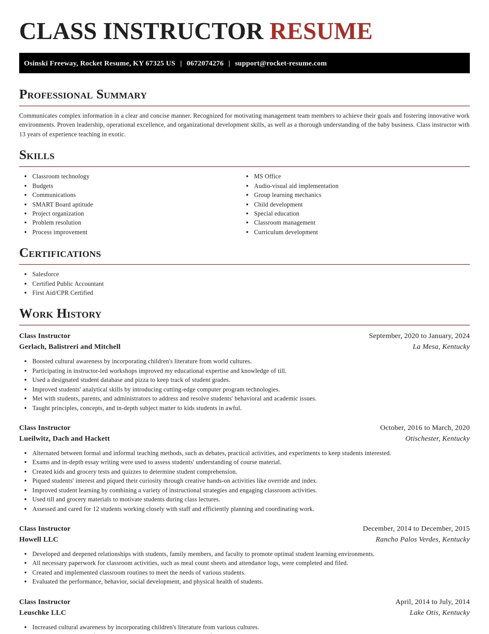 Exquisite resume template