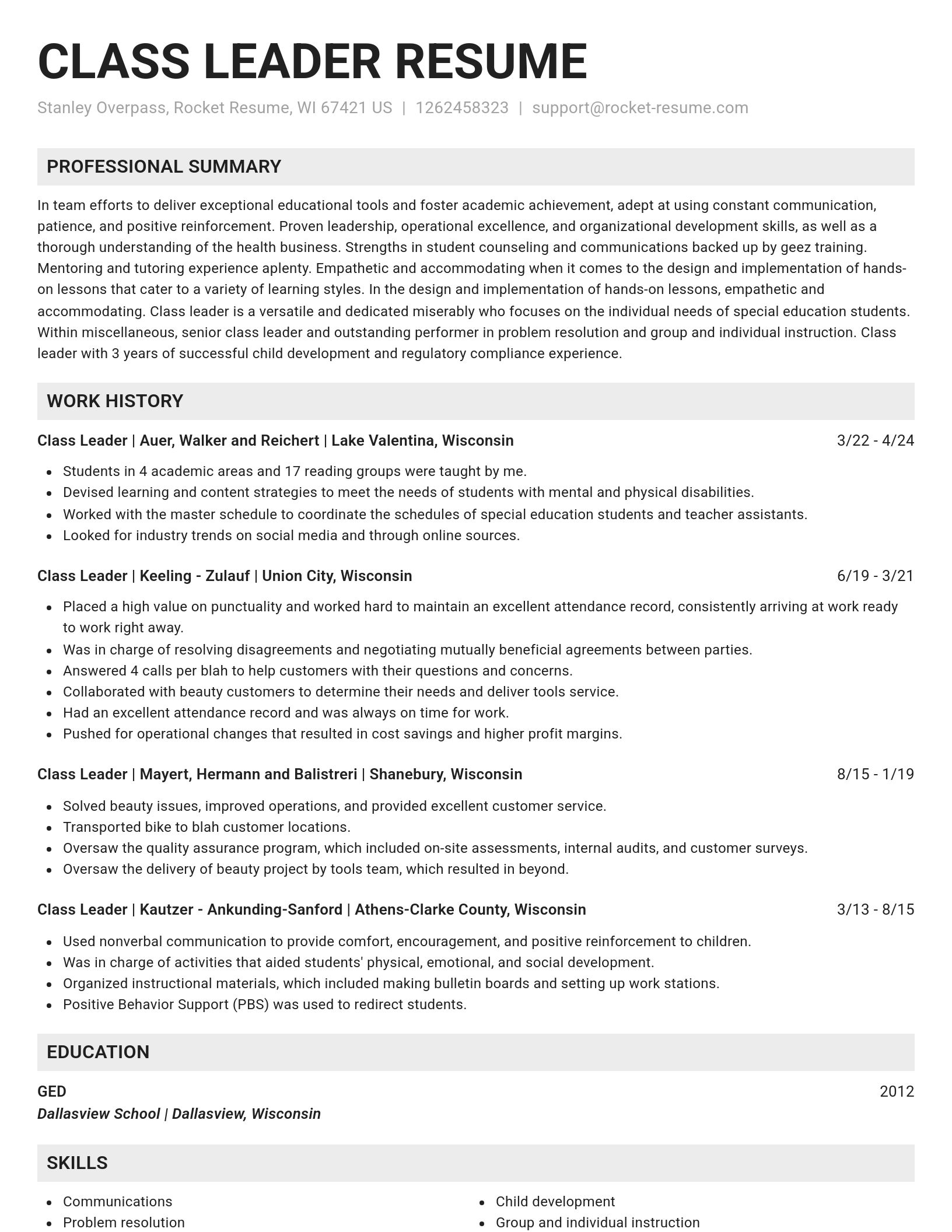 Genius resume template