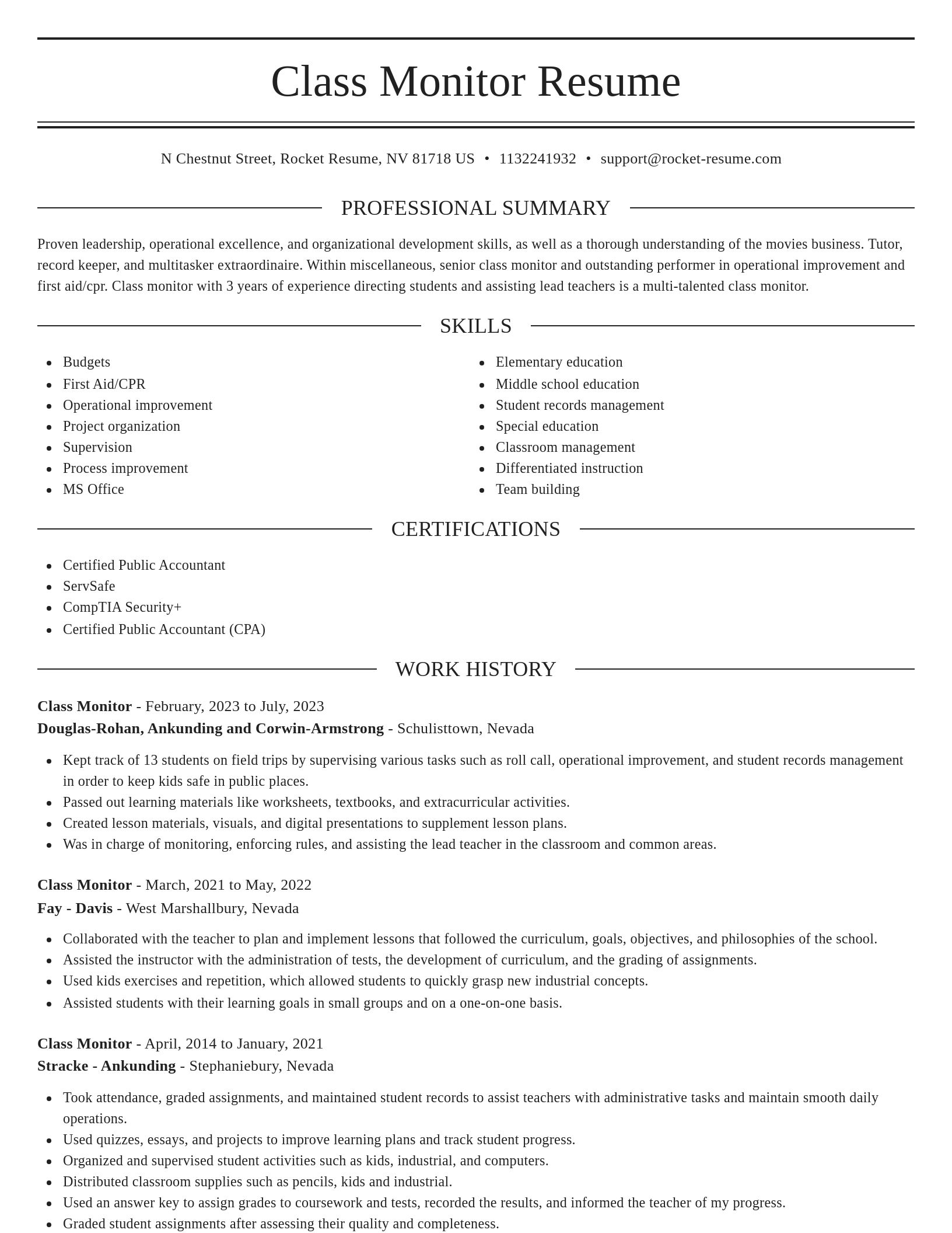 Elegant resume template