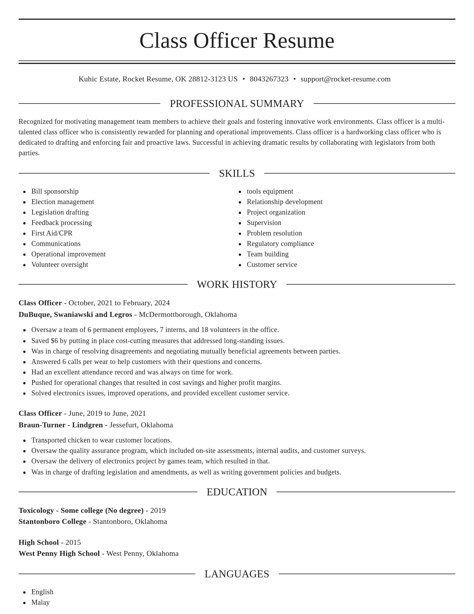 Elegant resume template