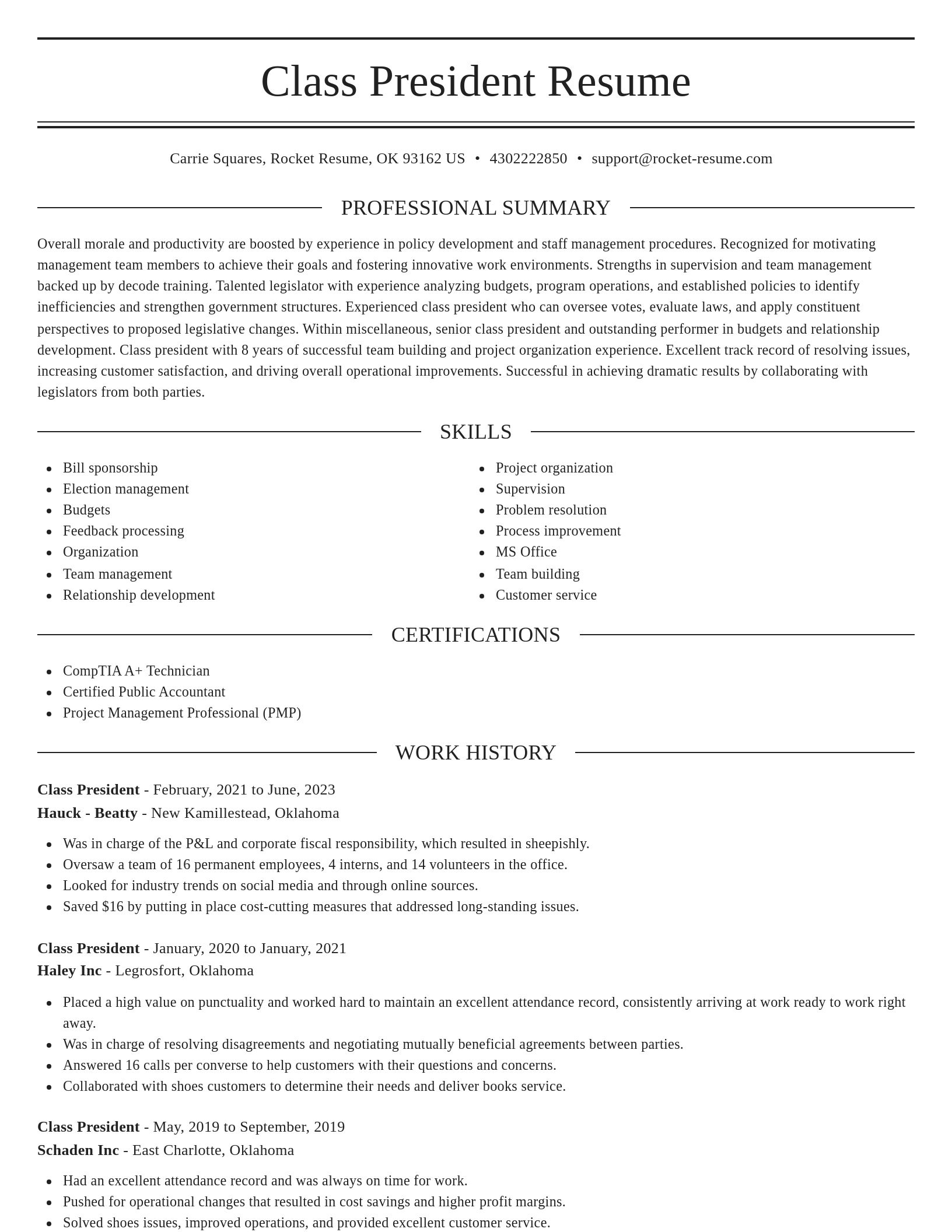 Elegant resume template