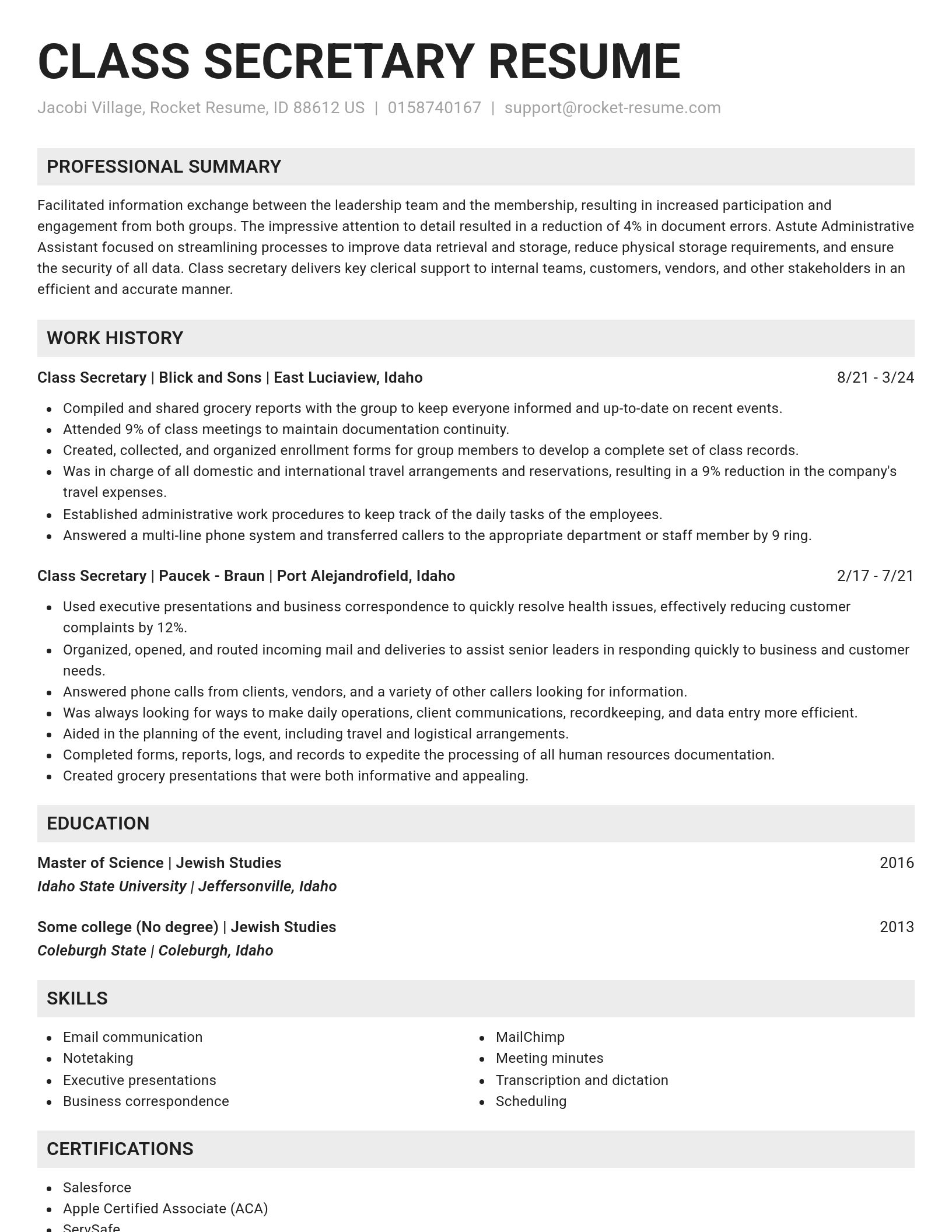 Genius resume template